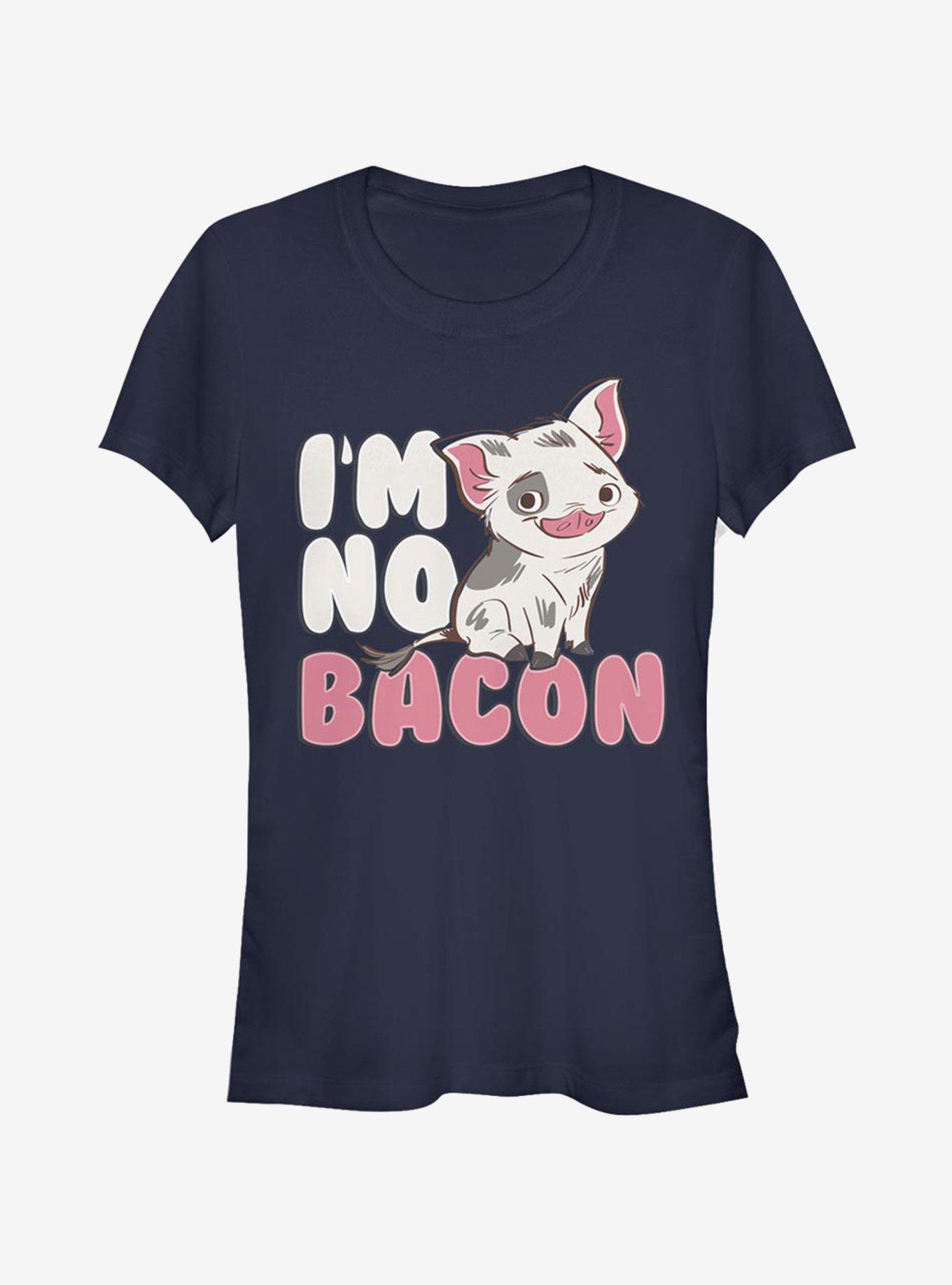 Disney Moana Not Bacon Girls T-Shirt, NAVY, hi-res