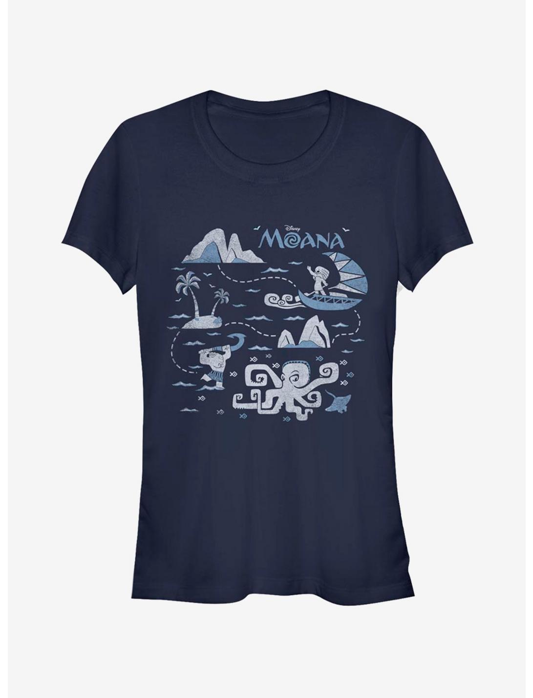Disney Moana Voyage Girls T-Shirt, NAVY, hi-res