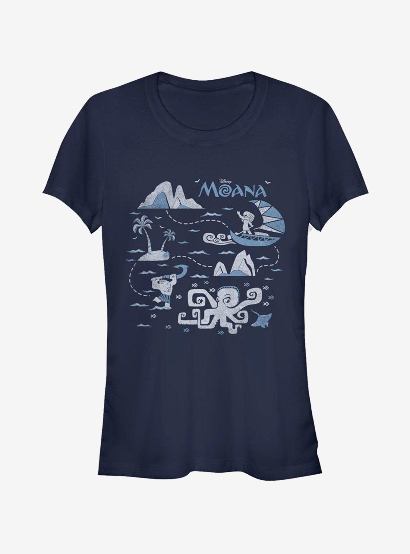 Disney Moana Voyage Girls T-Shirt, NAVY, hi-res