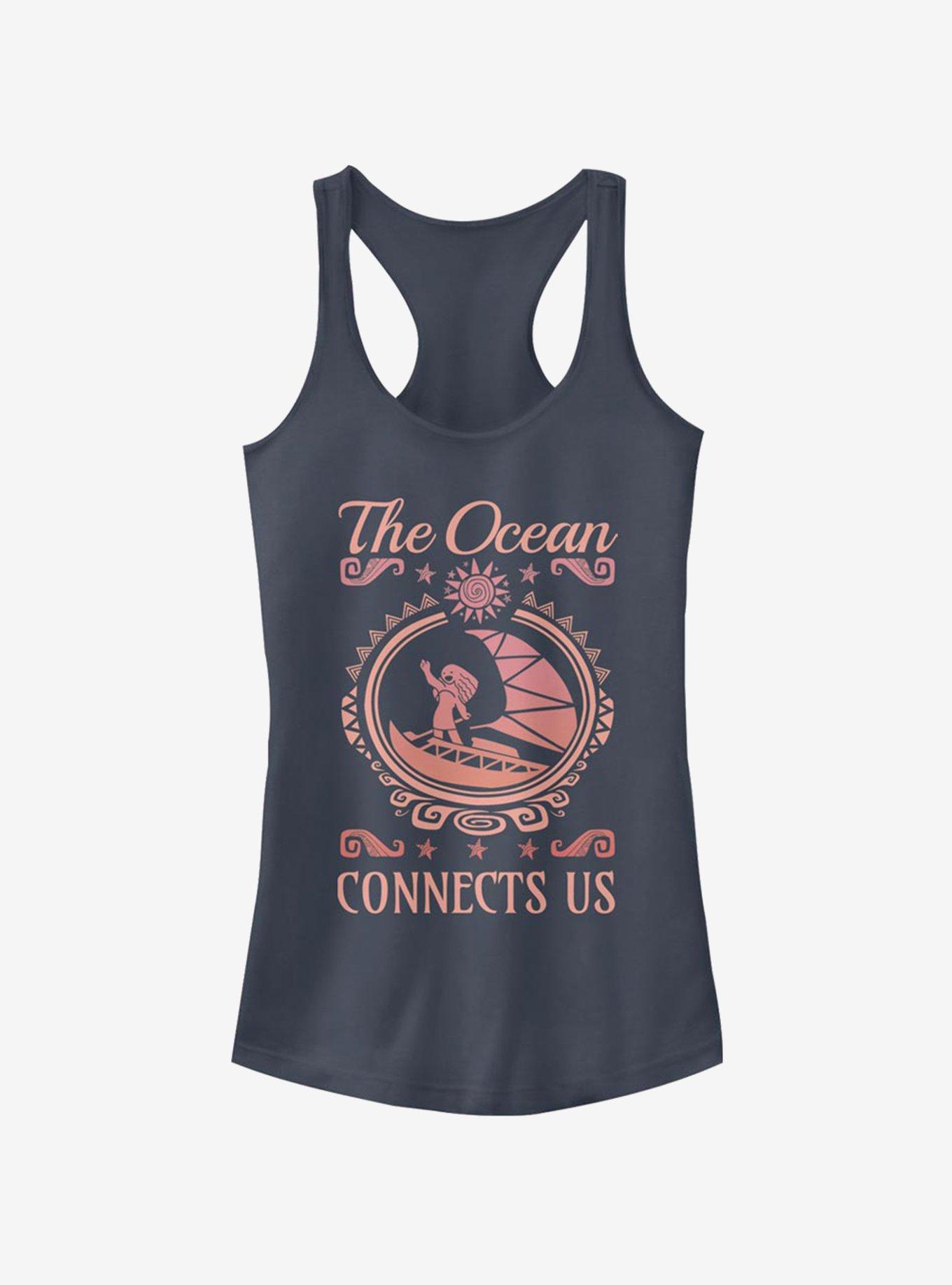 Disney Moana Connect Us Girls Tank, INDIGO, hi-res