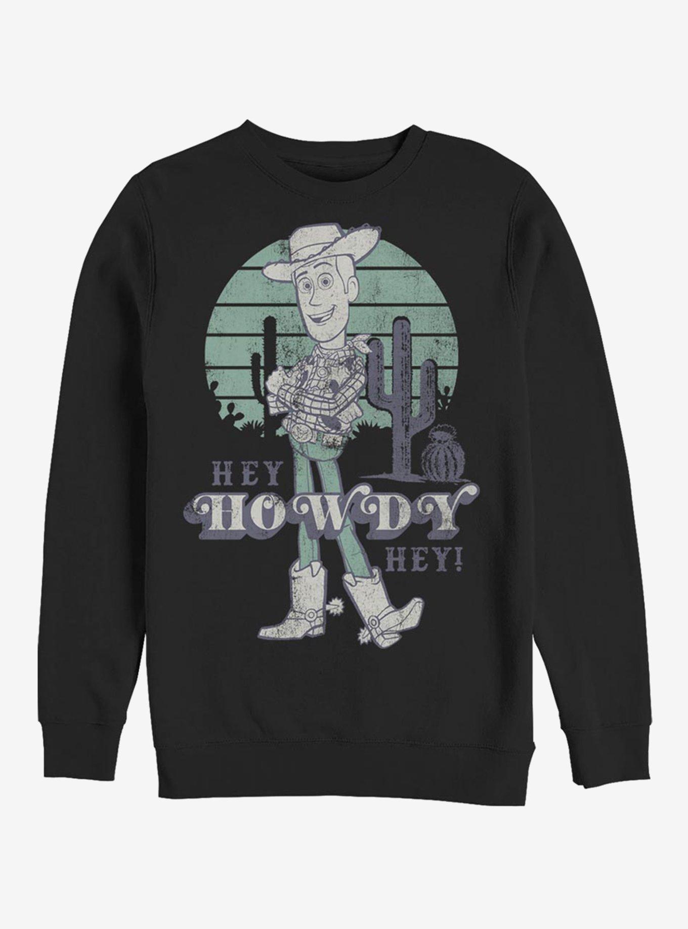 Disney Pixar Toy Story 4 Howdy Hey Crew Sweatshirt, BLACK, hi-res