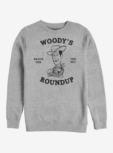 Disney Pixar Toy Story 4 Woody's Roundup Crew Sweatshirt - GREY | Hot Topic