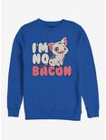 Disney Moana Not Bacon Crew Sweatshirt, ROYAL, hi-res