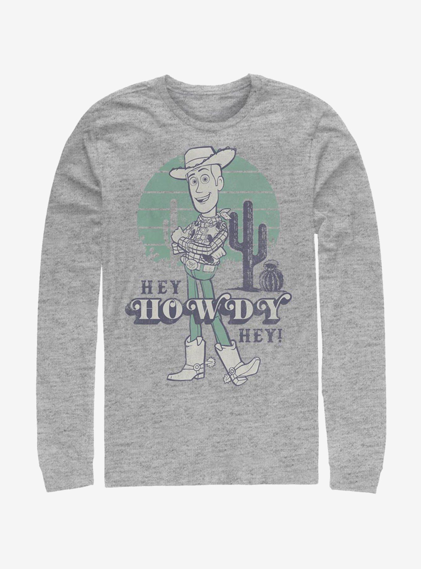 Disney Pixar Toy Story 4 Howdy Hey Long-Sleeve T-Shirt, ATH HTR, hi-res