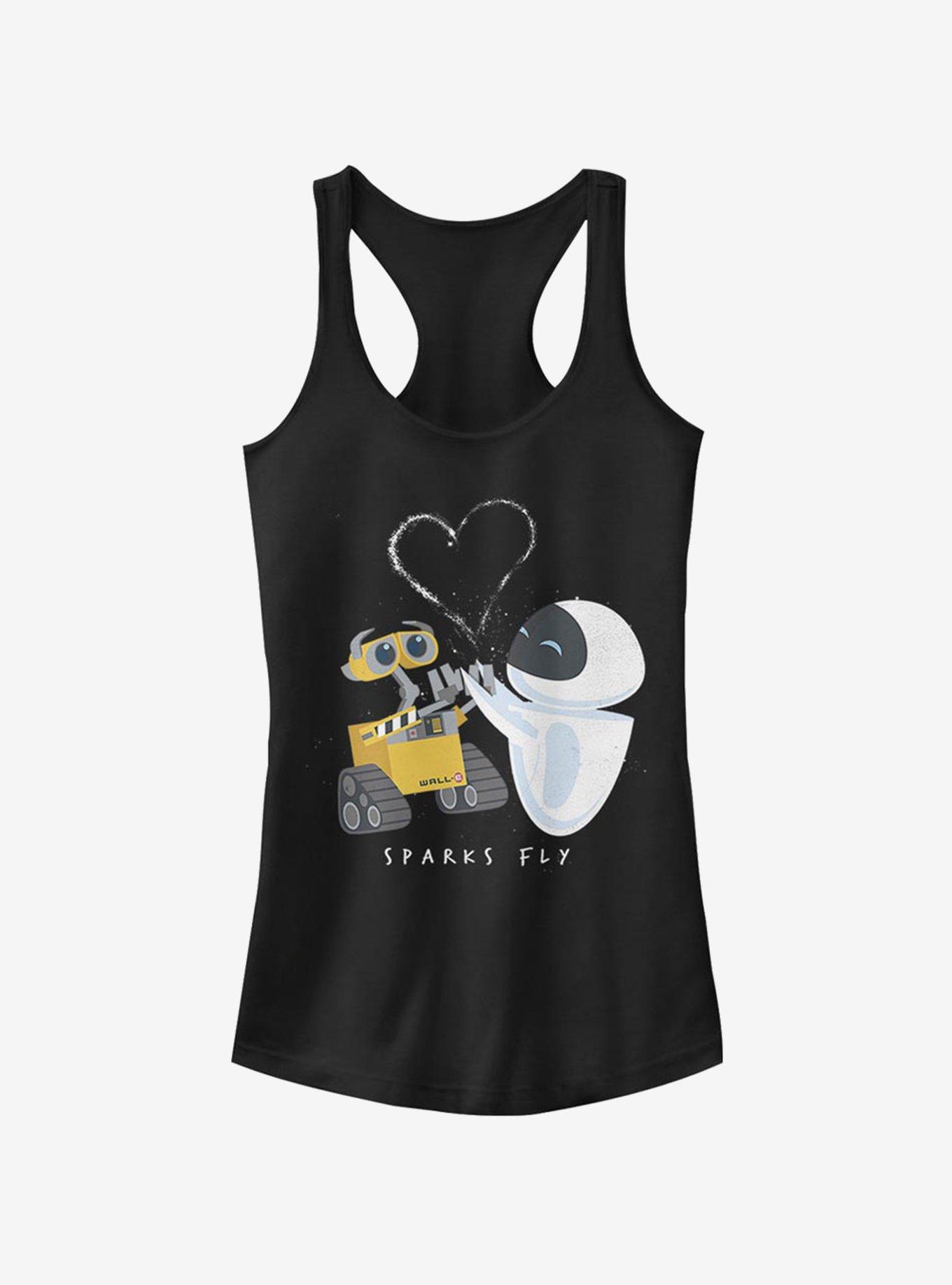 Disney Pixar Wall-E Sparks Fly Girls Tank, BLACK, hi-res