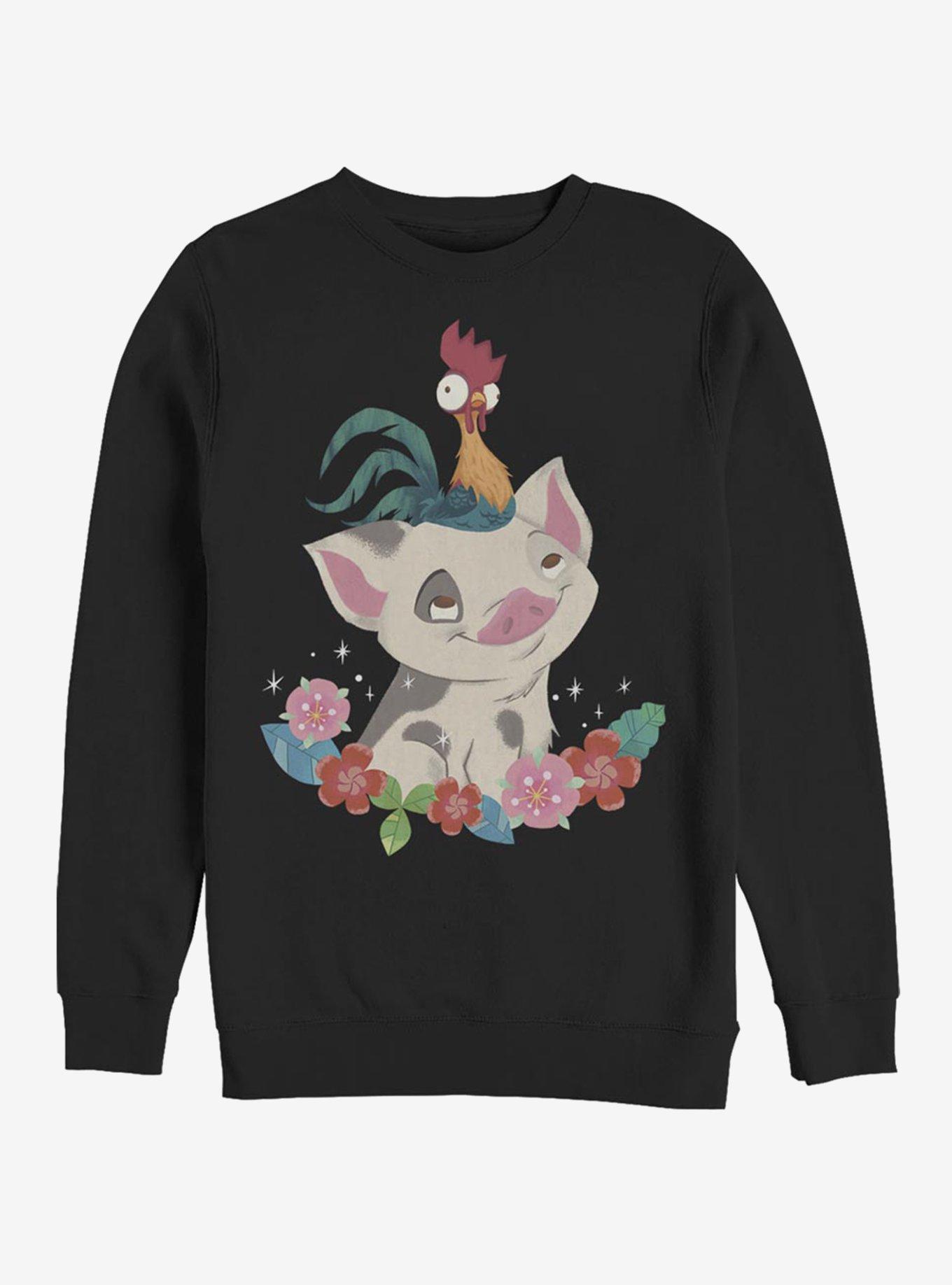 Disney Moana Tropical Buddies Crew Sweatshirt, BLACK, hi-res