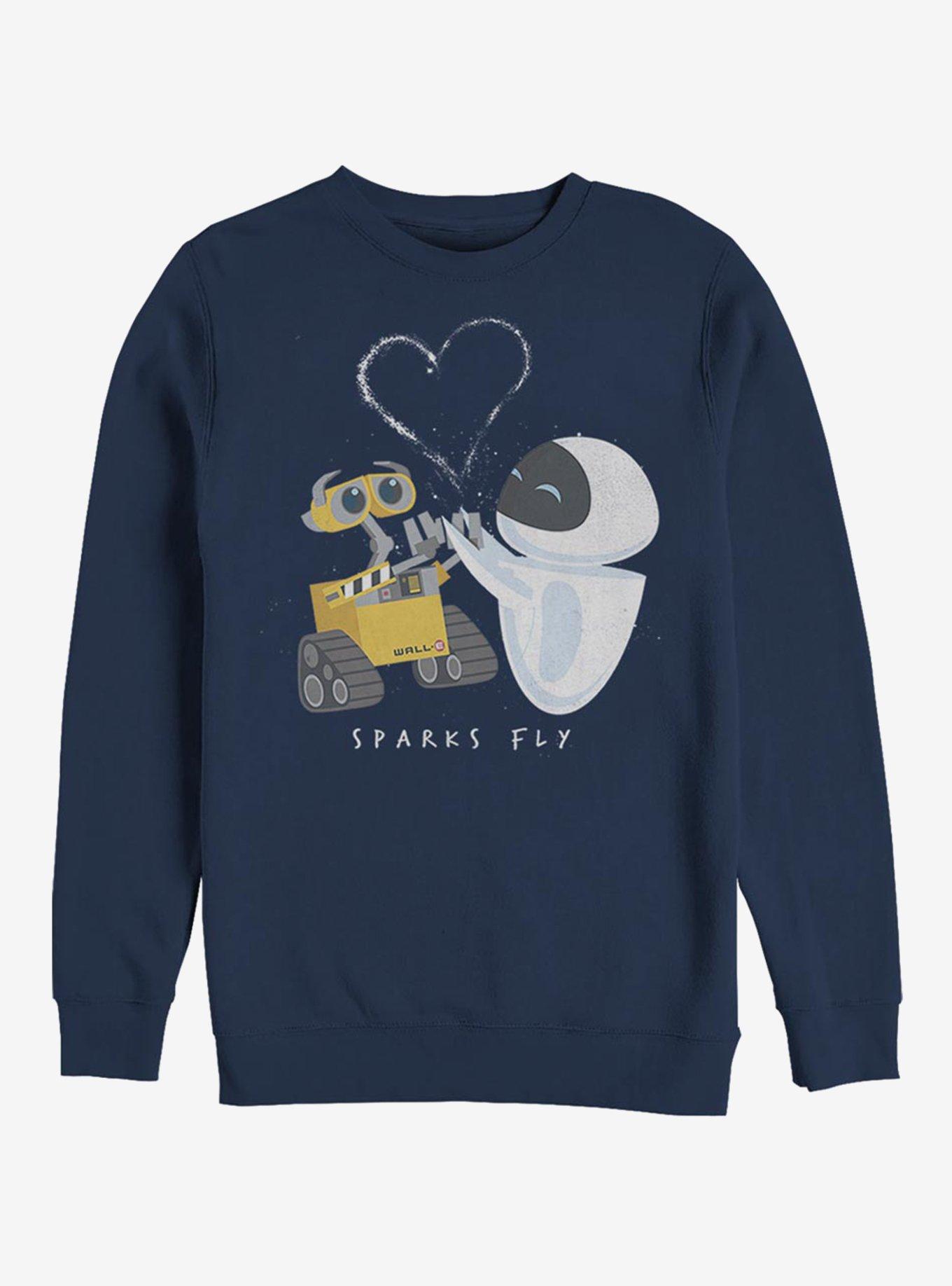 Disney Pixar Wall-E Sparks Fly Crew Sweatshirt, NAVY, hi-res