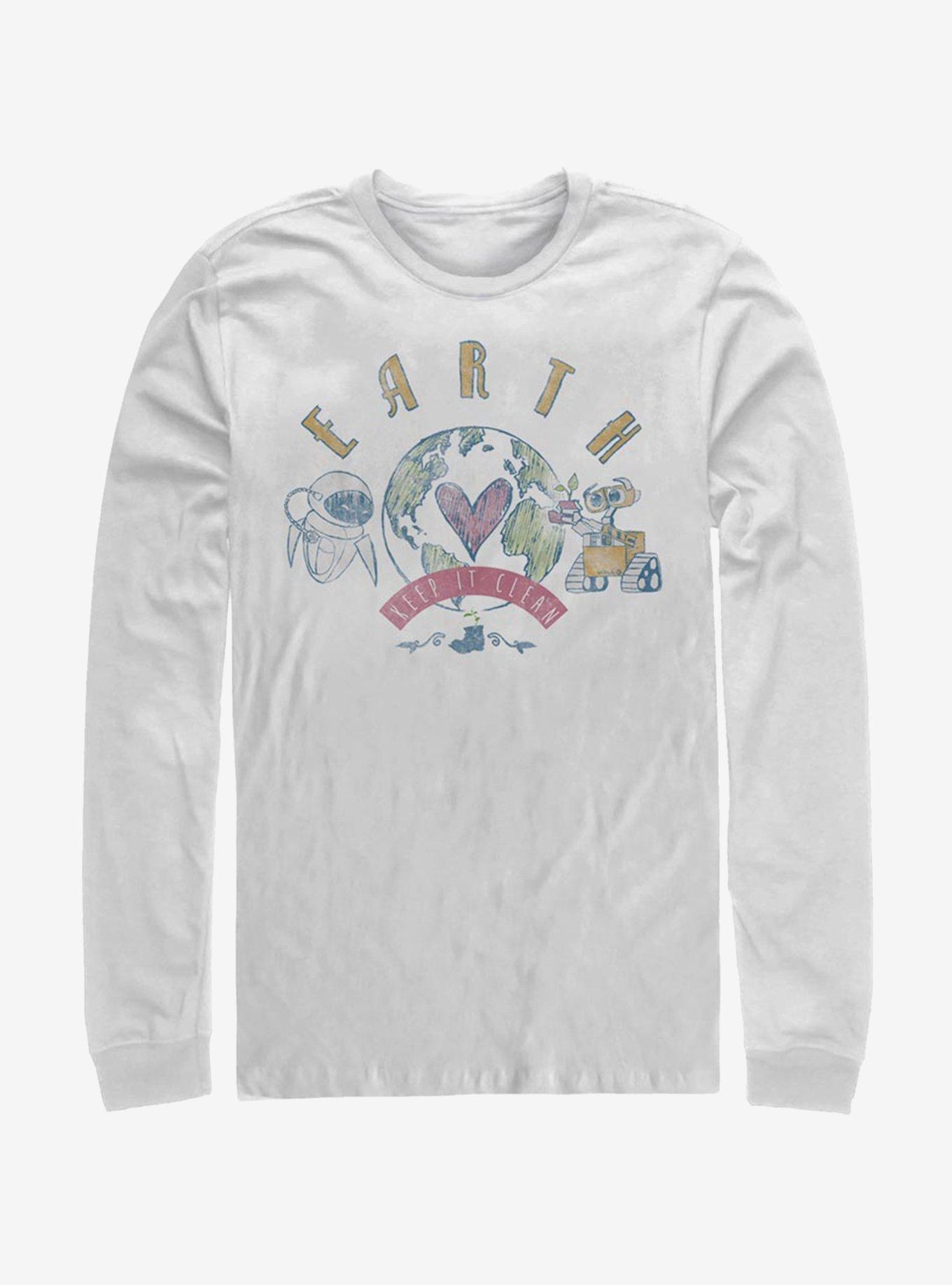 Disney Pixar Wall-E Ocean Love Long-Sleeve T-Shirt, WHITE, hi-res