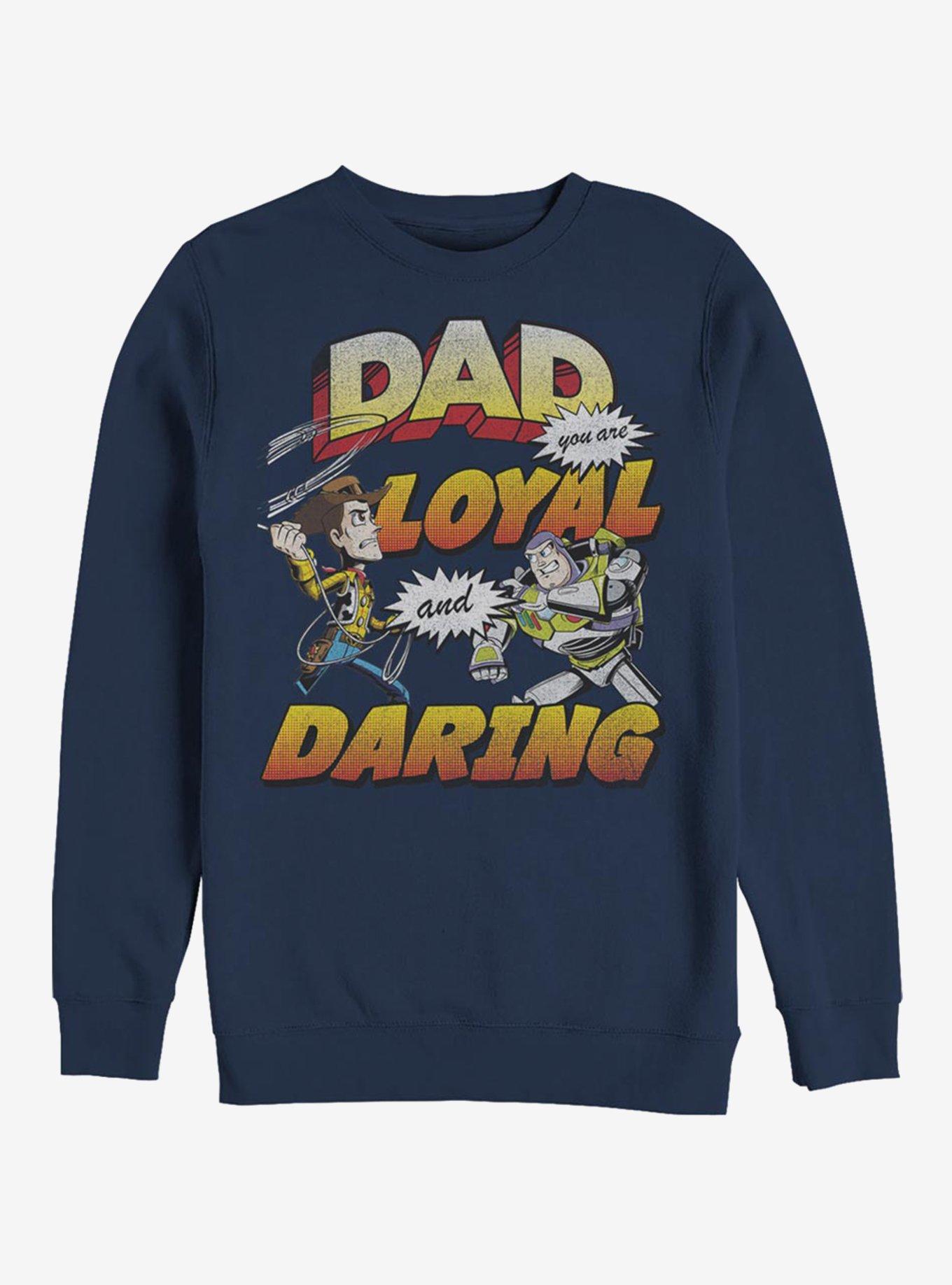 Disney Pixar Toy Story Loyal And Daring Crew Sweatshirt, NAVY, hi-res