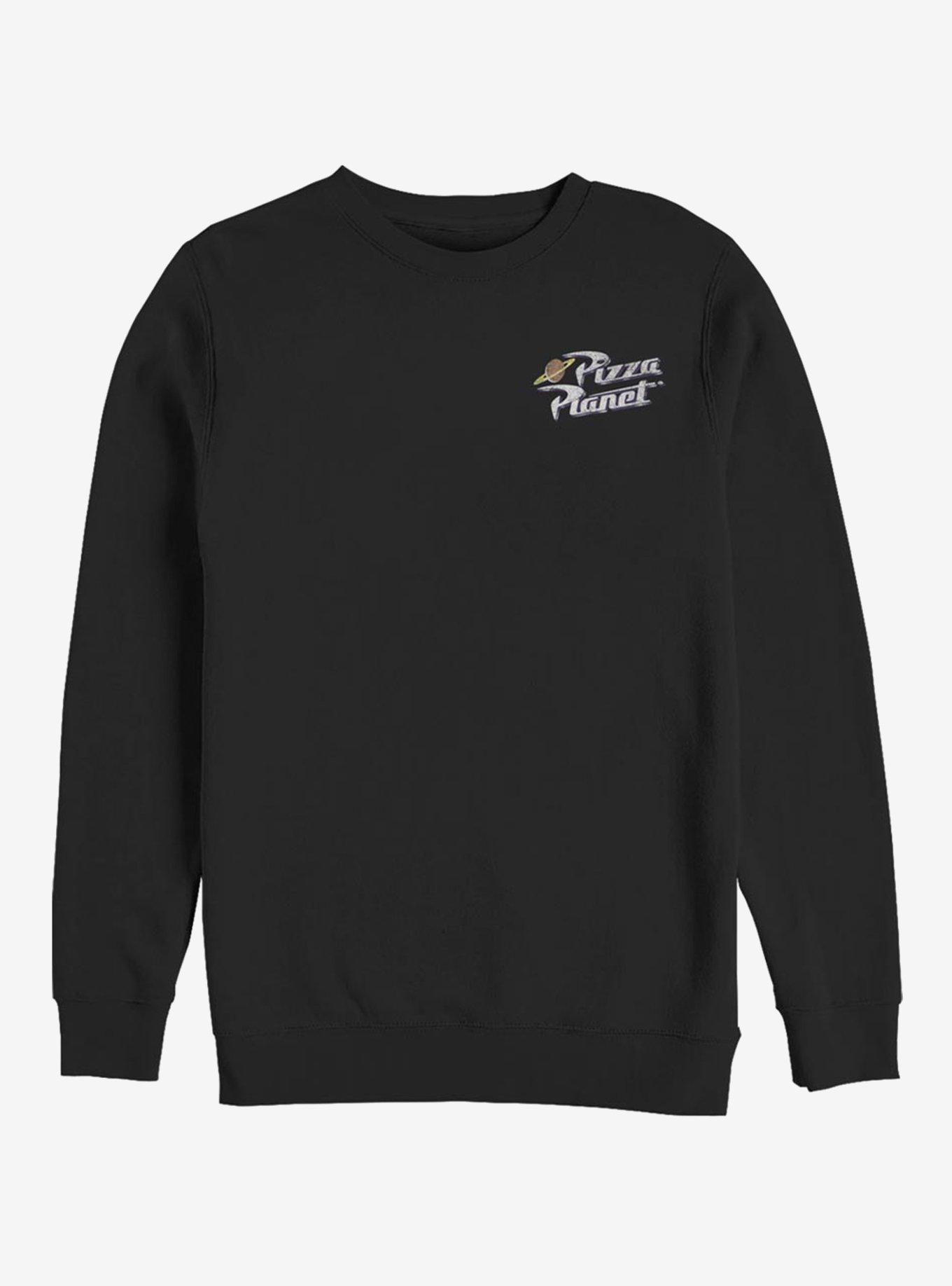 Disney Pixar Toy Story Vintage Pizza Logo Crew Sweatshirt, BLACK, hi-res