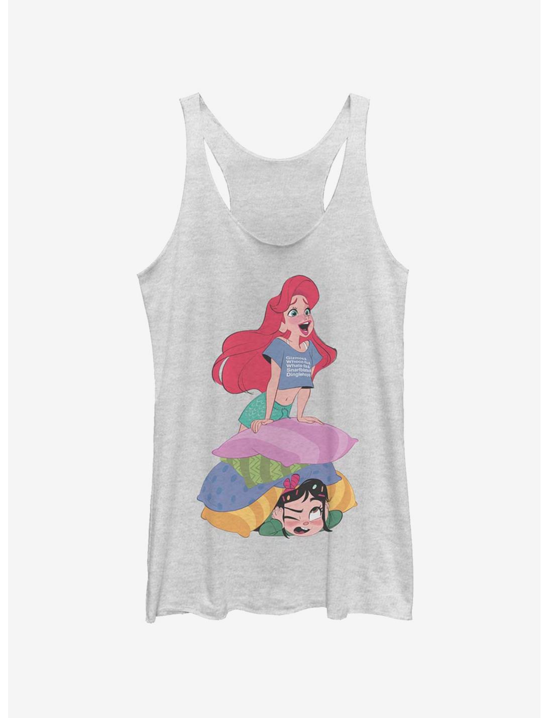 Disney Wreck-It Ralph Singing Ariel Girls Tank, WHITE HTR, hi-res