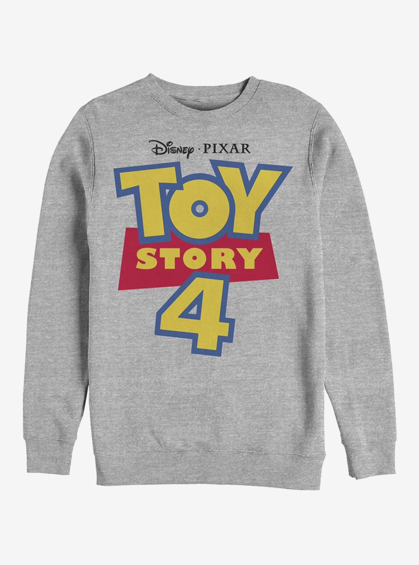 Disney Pixar Toy Story 4 Full Color Logo Crew Sweatshirt - GREY