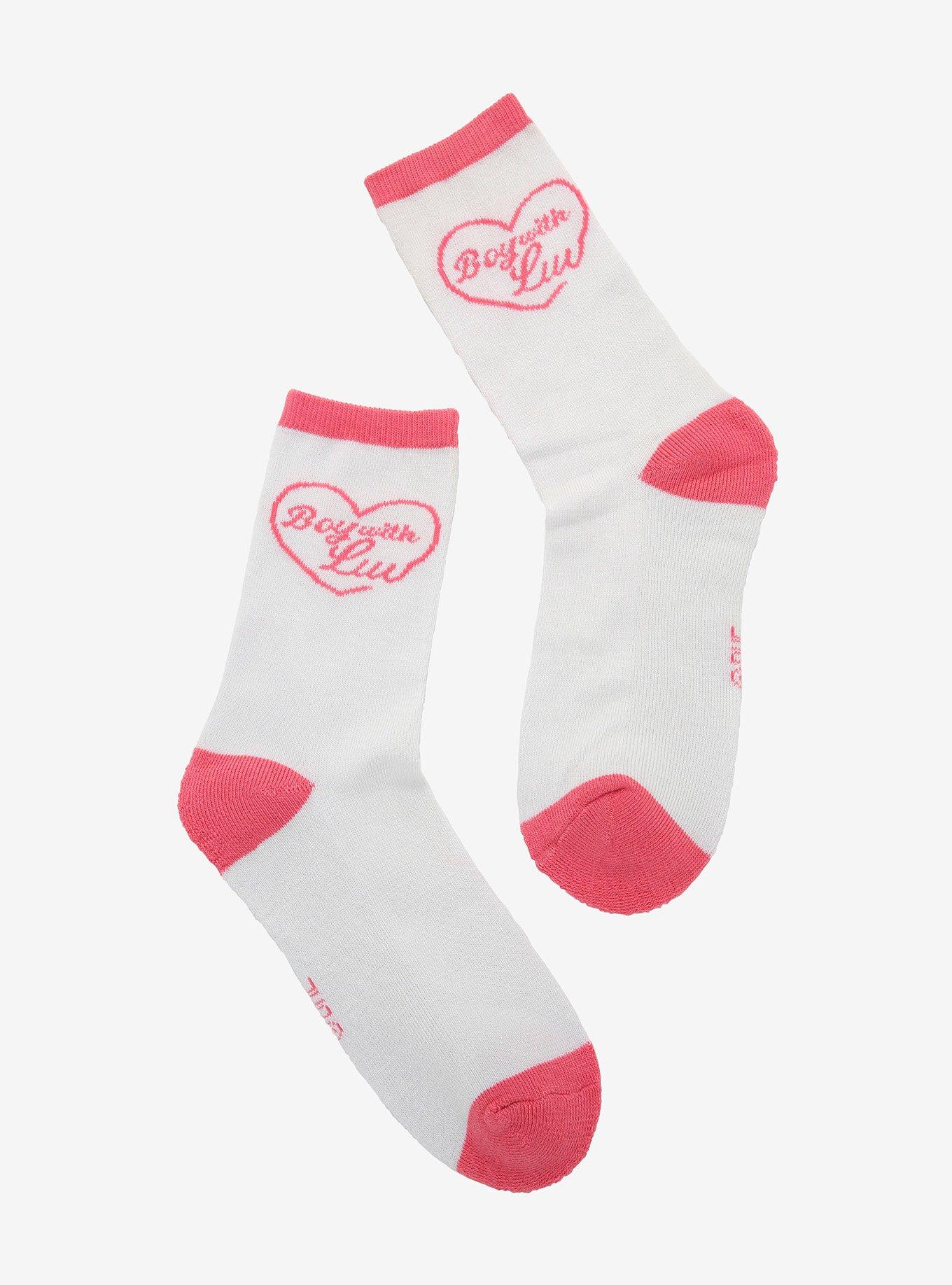 BTS Boy With Luv Crew Socks, , hi-res