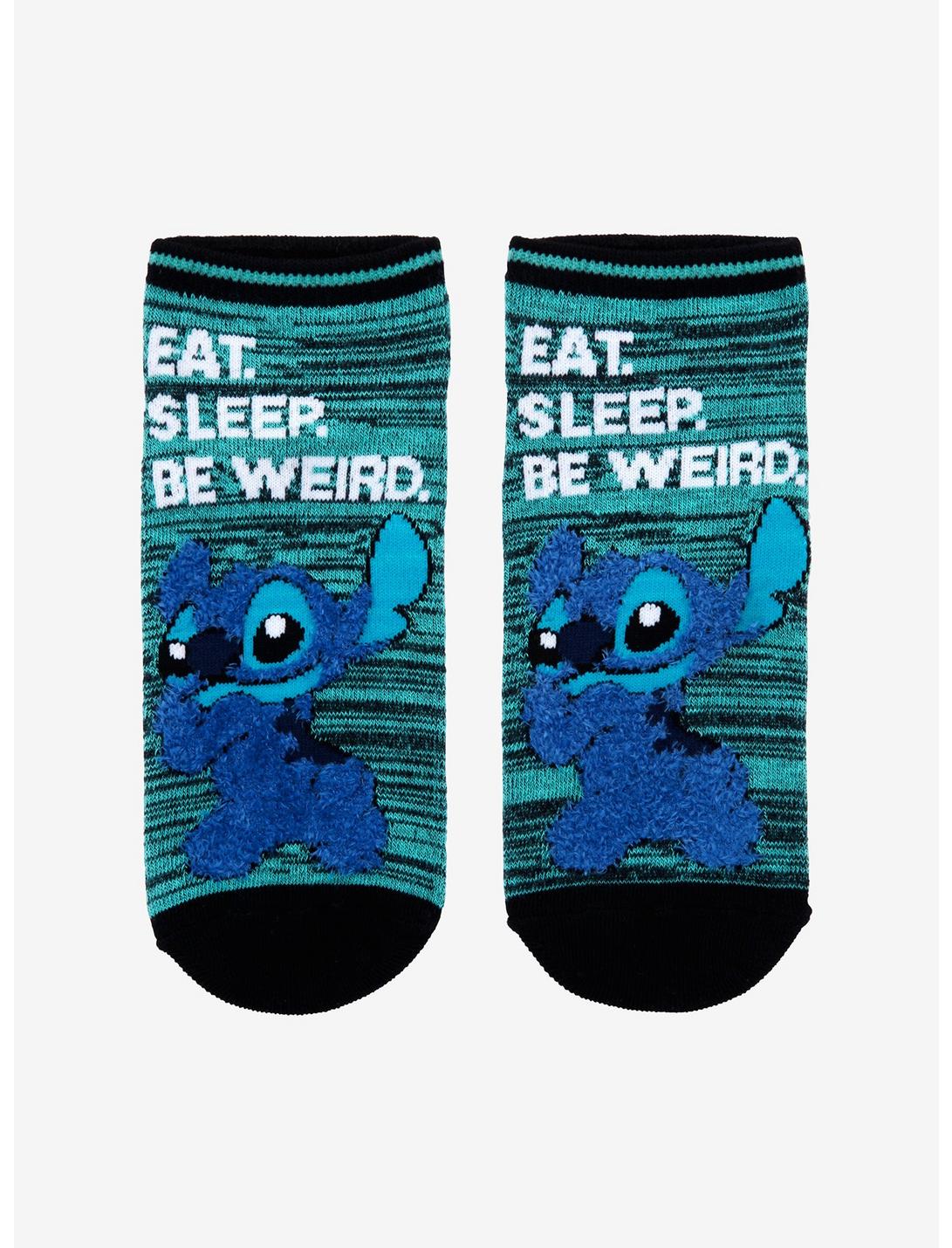 Disney Lilo & Stitch Eat Sleep Be Weird No-Show Socks, , hi-res