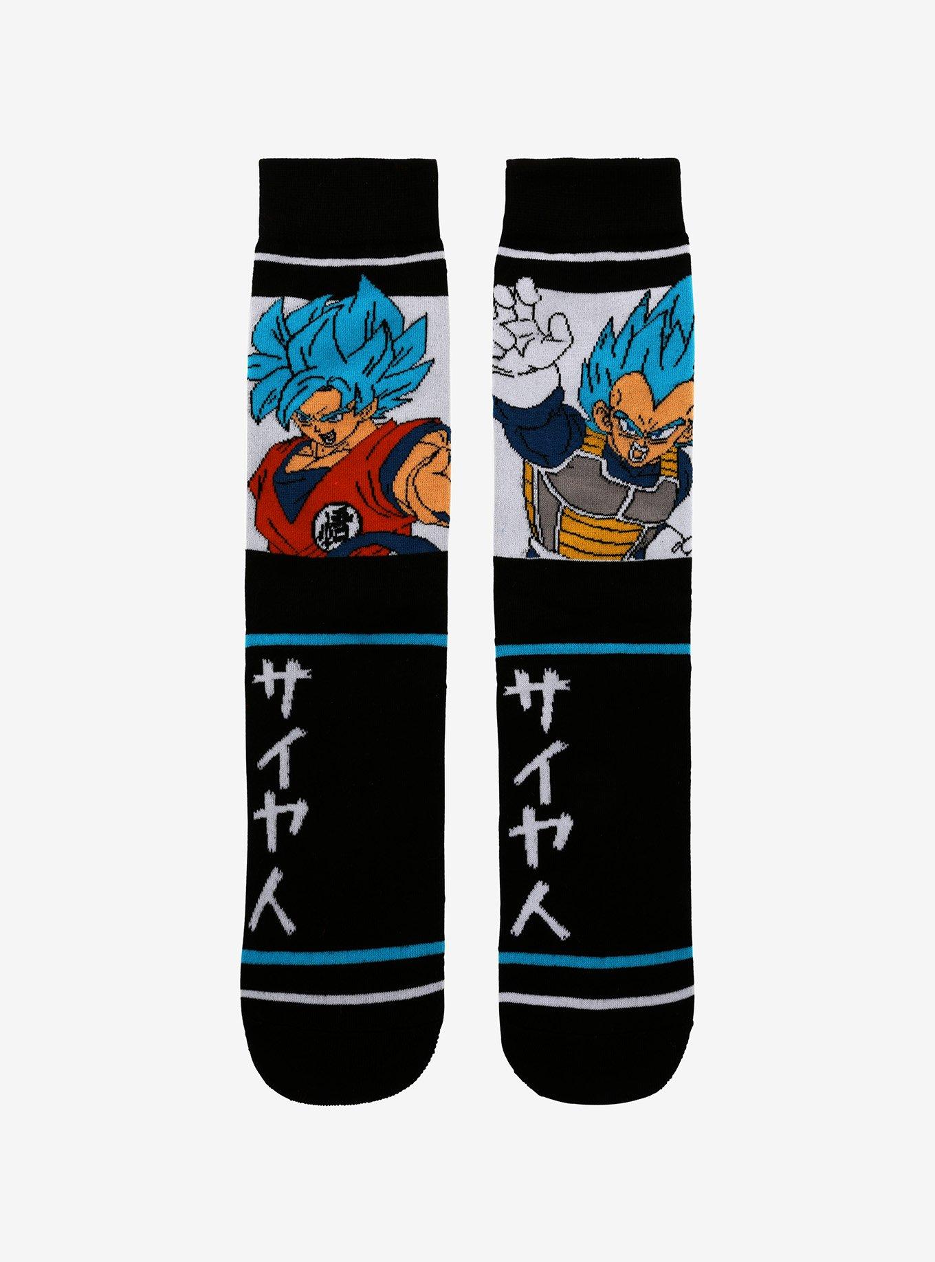 Dragon Ball Super SSGSS Goku & Vegeta Crew Socks, , hi-res