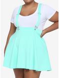 Mint Suspender Circle Skirt Plus Size, MINT, hi-res