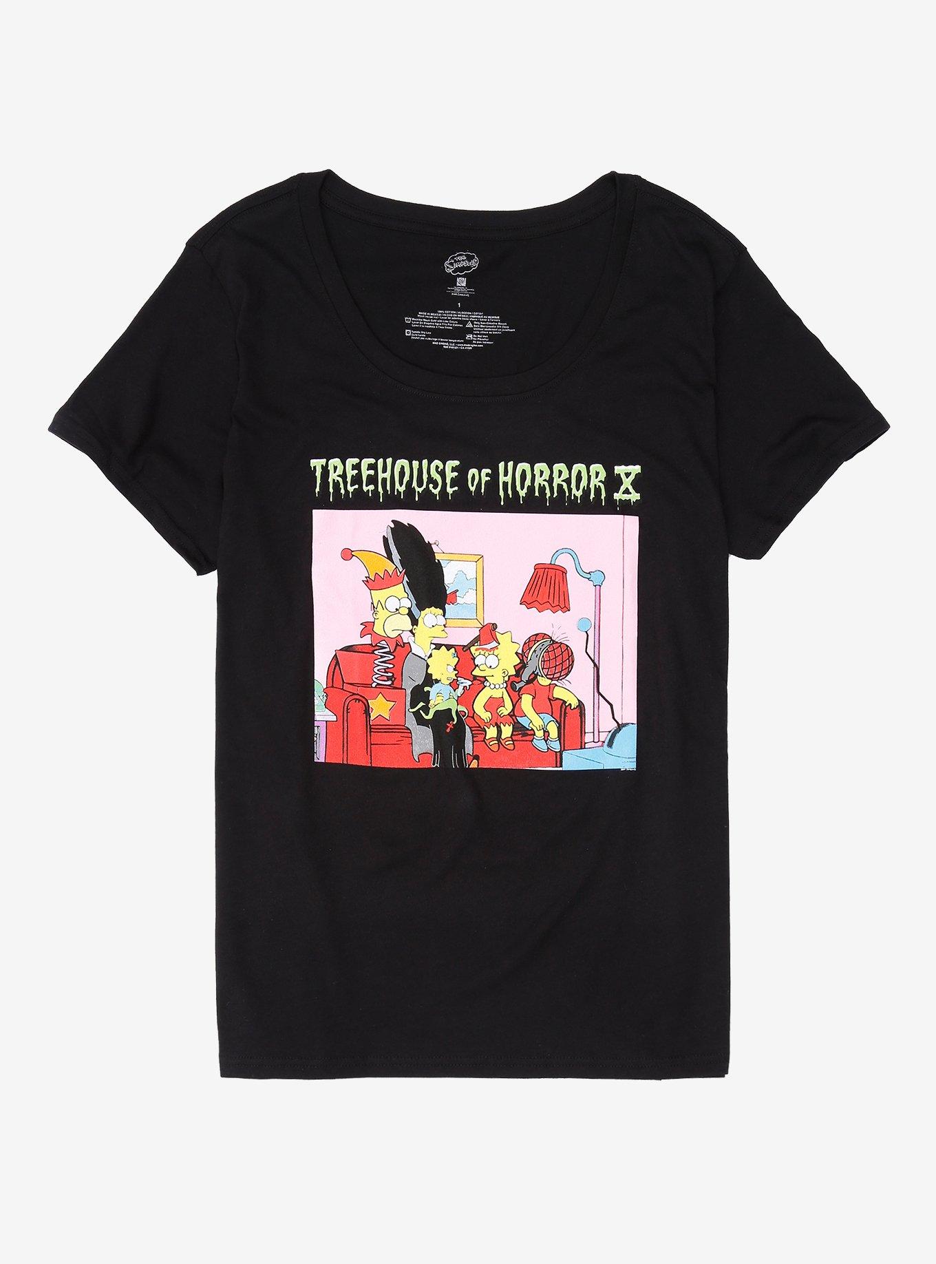 The Simpsons Treehouse Of Horror X Couch Boyfriend Fit Girls T-Shirt Plus Size, MULTI, hi-res