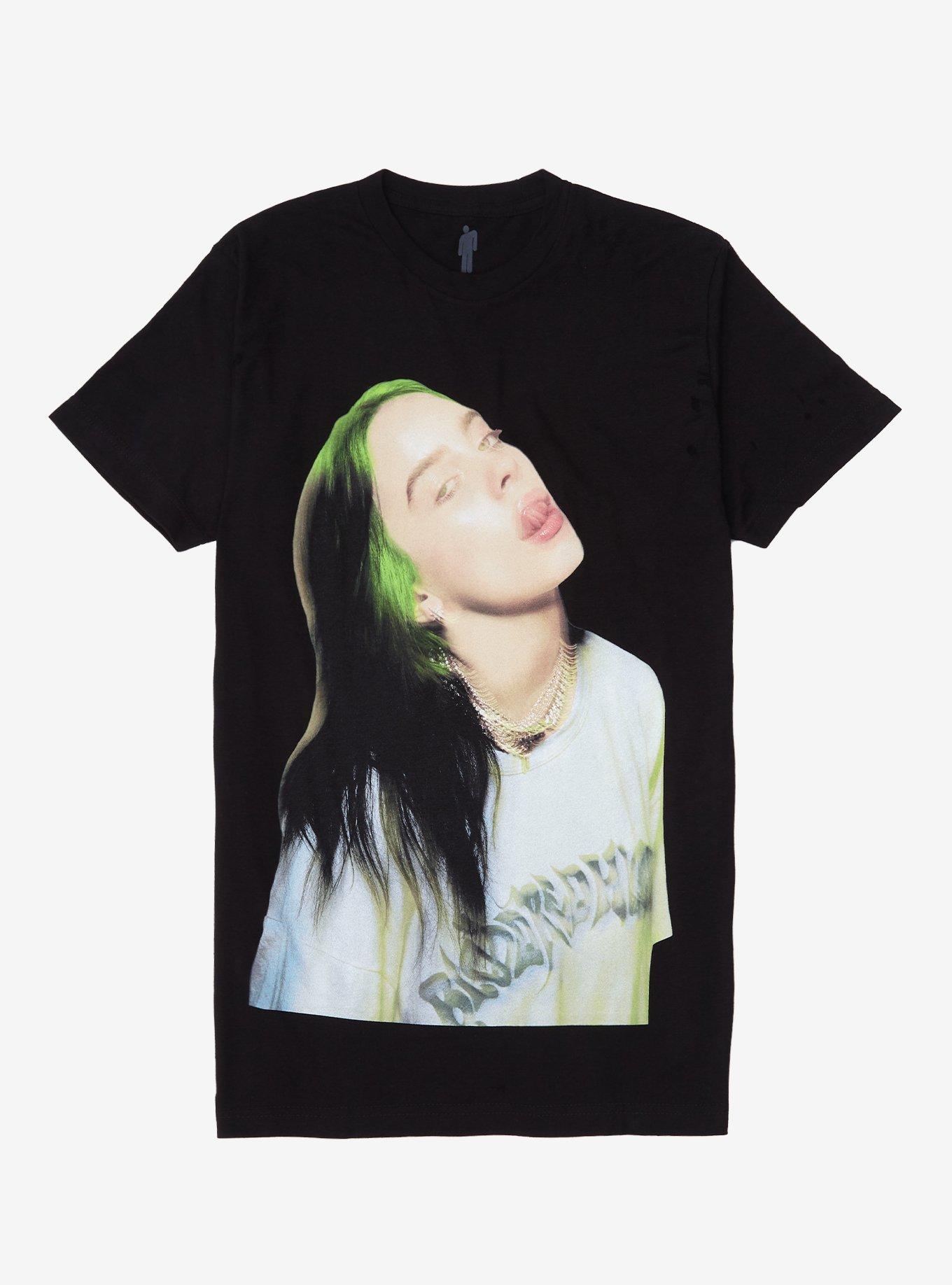 Billie Eilish Tongue Out T-Shirt, BLACK, hi-res