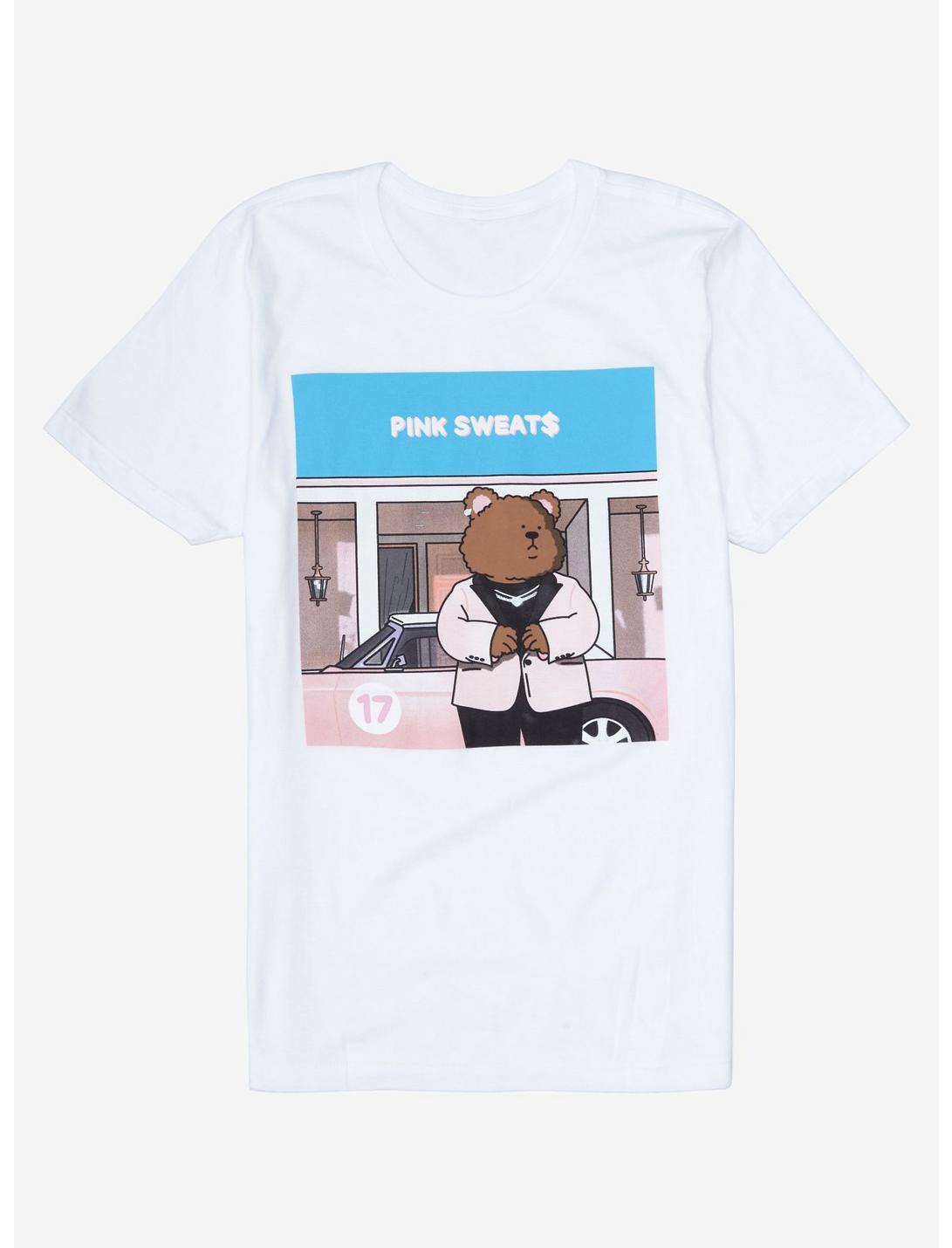 Pink Sweat$ 17 Bear T-Shirt, WHITE, hi-res