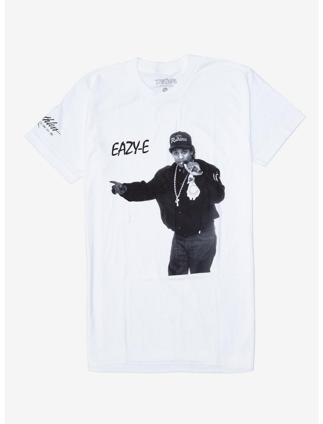 Eazy-E Black & White Photo T-Shirt, WHITE, hi-res