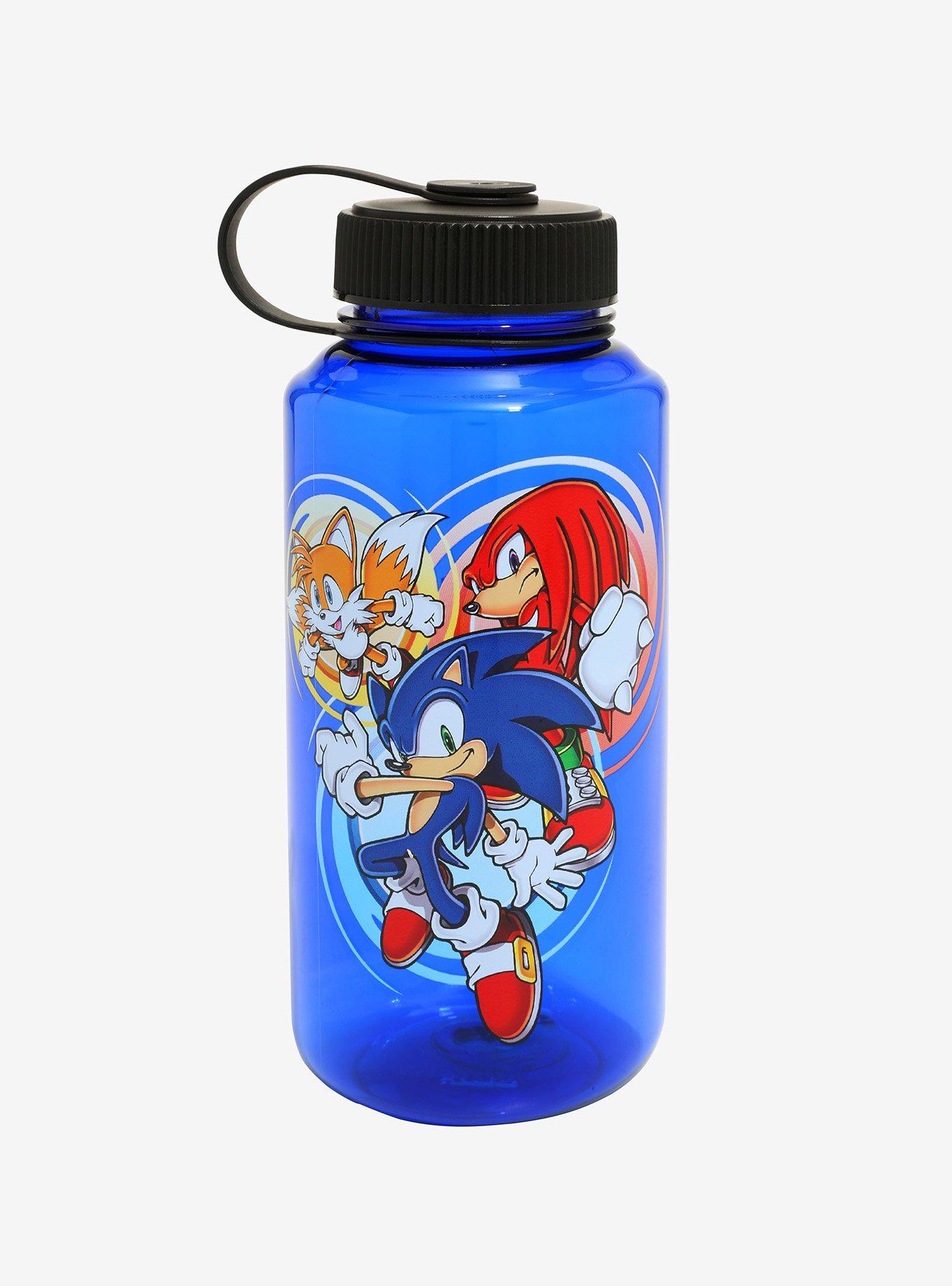 Sonic the Hedgehog and Rings Plastic Water Bottle