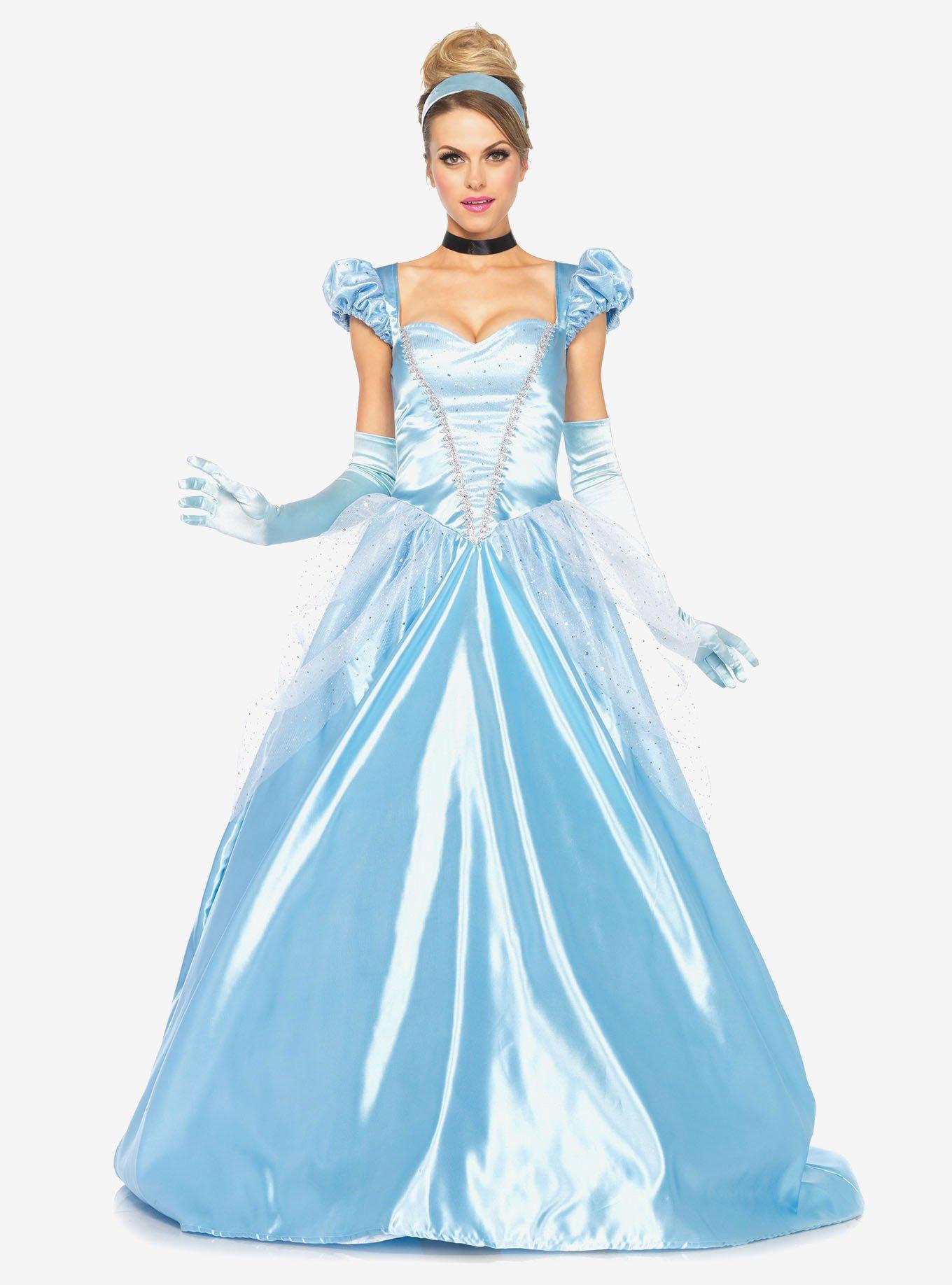 3 Piece Classic Princess Costume, BLUE, hi-res