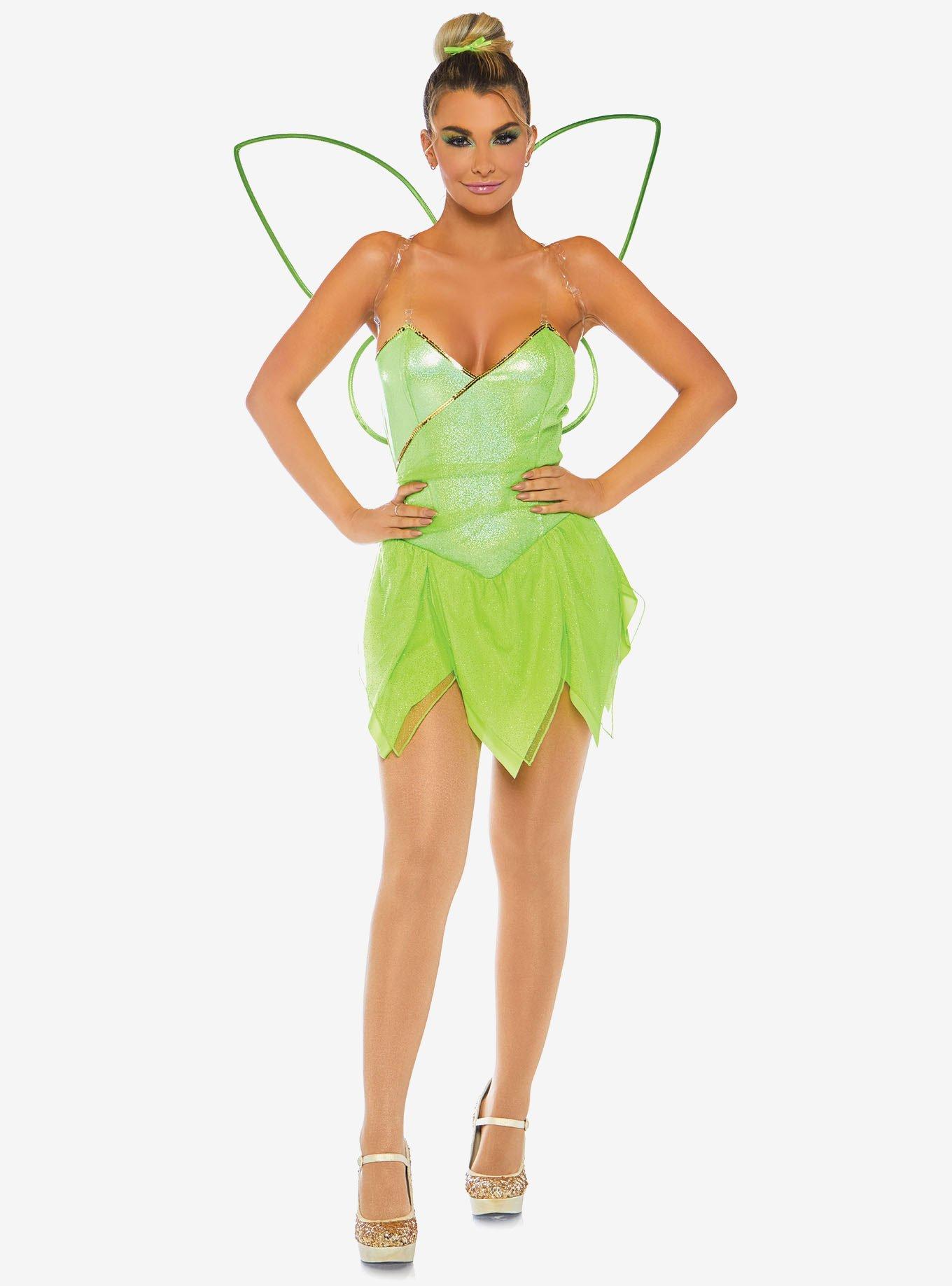 4 Piece Pretty Pixie Costume, GREEN, hi-res