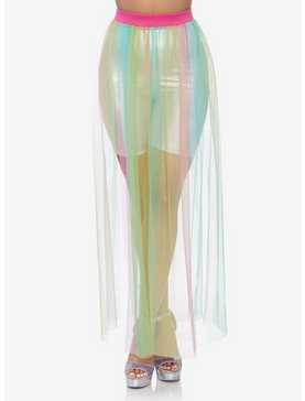 Multicolor Multi Slit Sheer Skirt, , hi-res