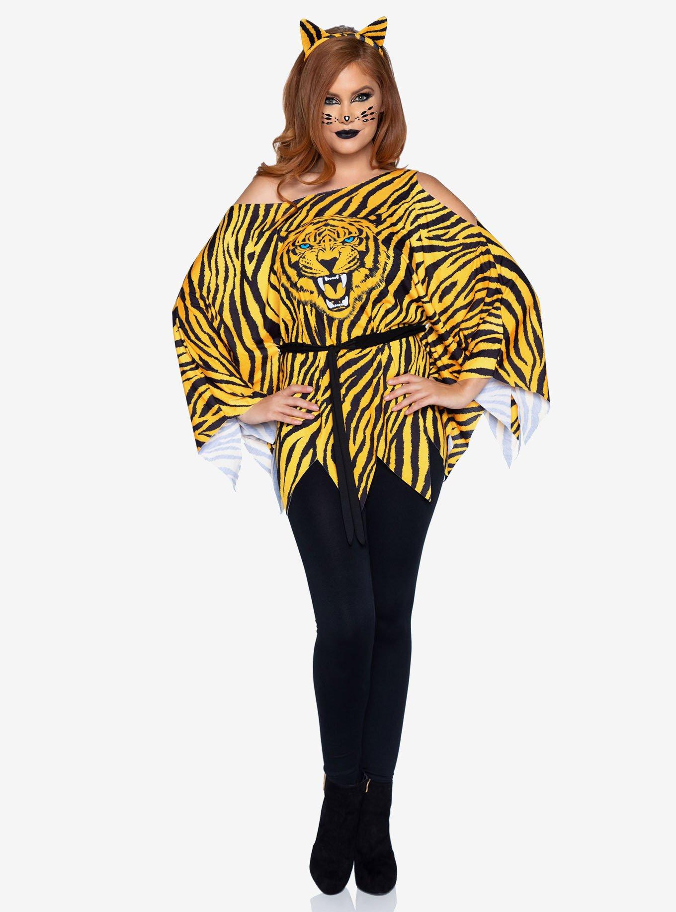 3 Piece Tiger Poncho Set, , hi-res