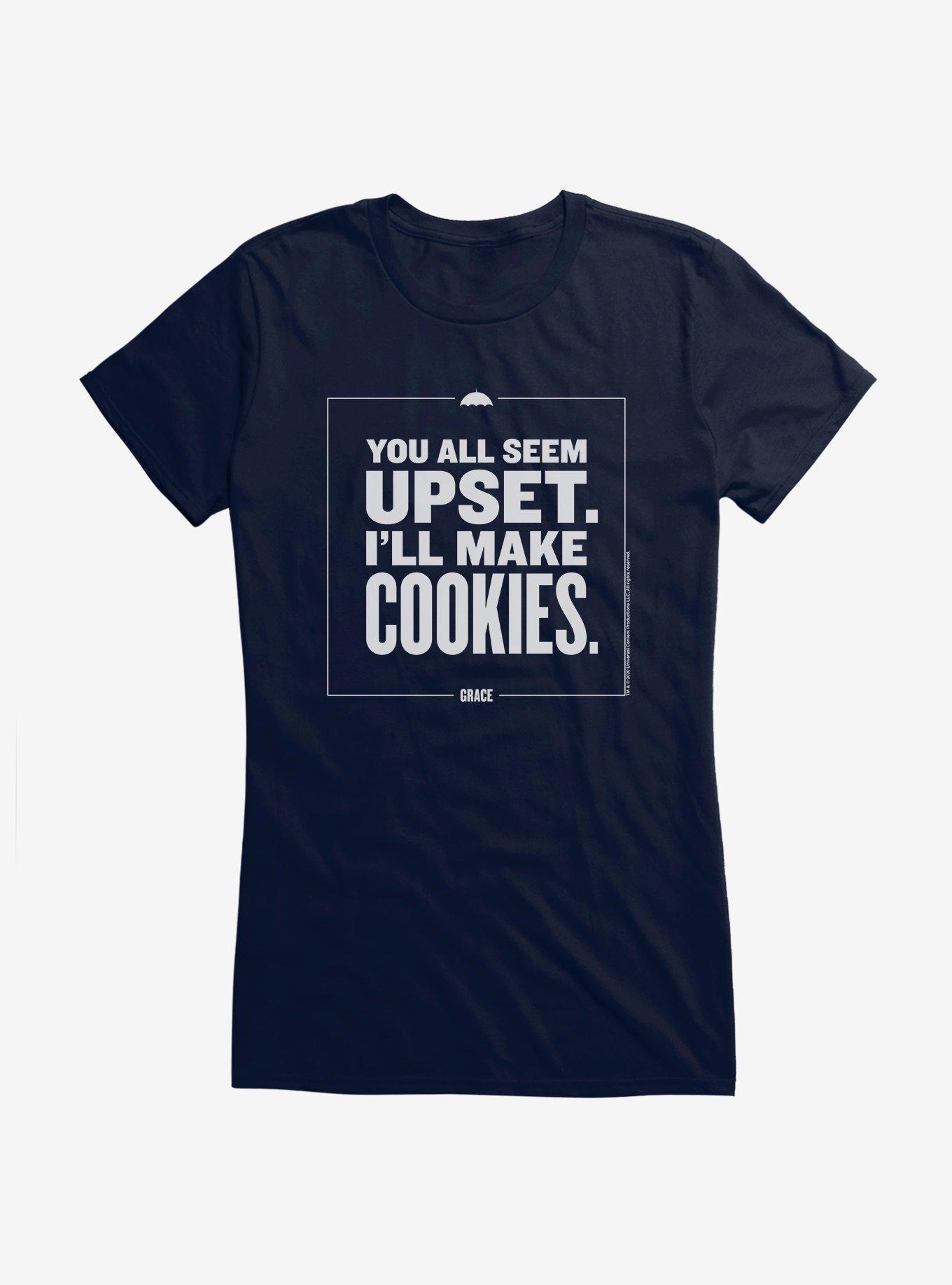 The Umbrella Academy Cookies Are Life Girls T-Shirt, NAVY, hi-res