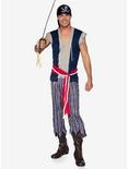 3 Piece Plank Walking Pirate Costume, BLUE  RED, hi-res