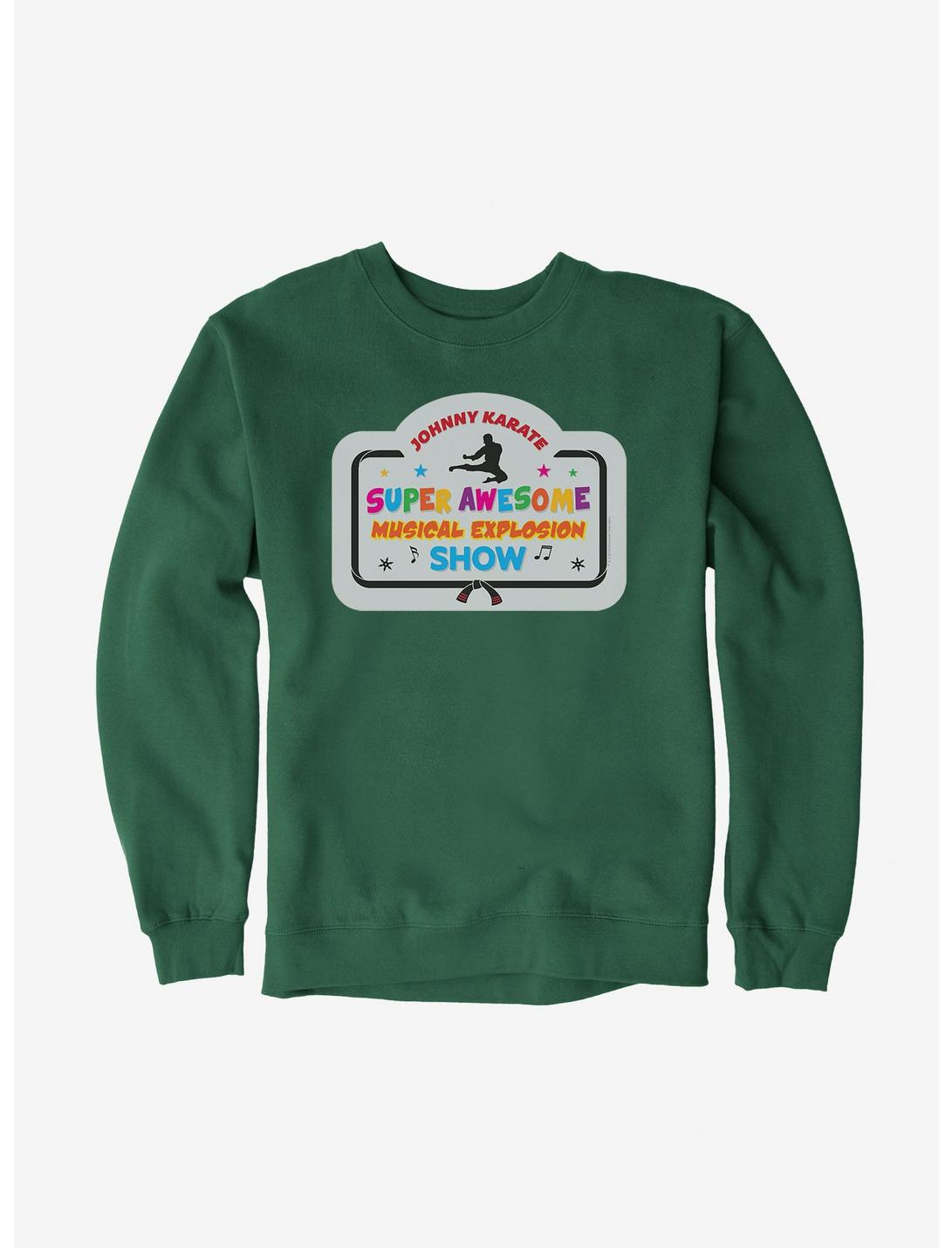 Parks And Recreation Johnny Karate Show Banner Sweatshirt, FOREST GREEN, hi-res