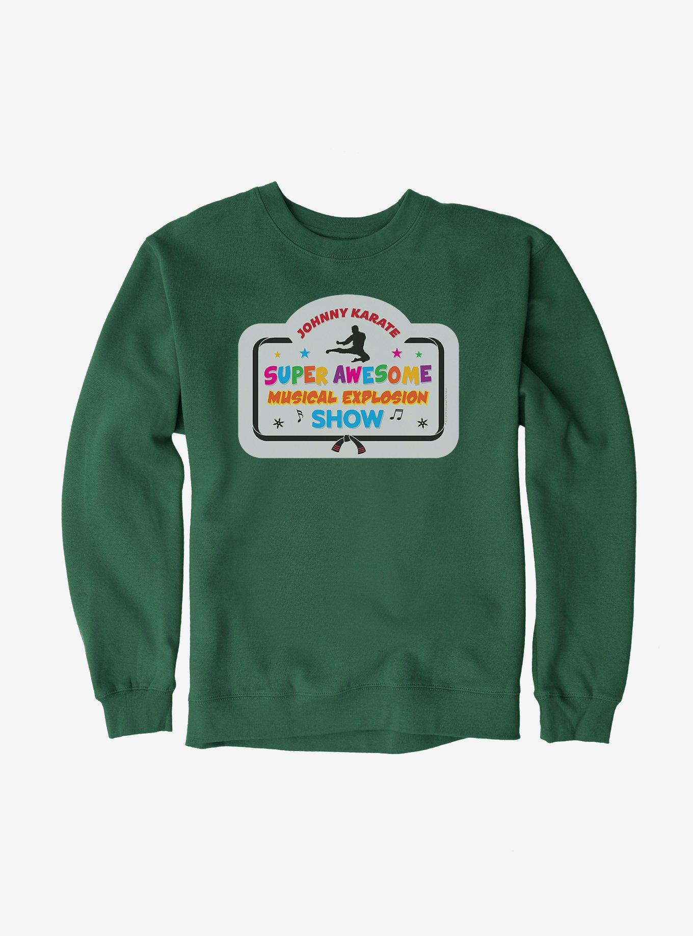 Parks And Recreation Johnny Karate Show Banner Sweatshirt, FOREST GREEN, hi-res