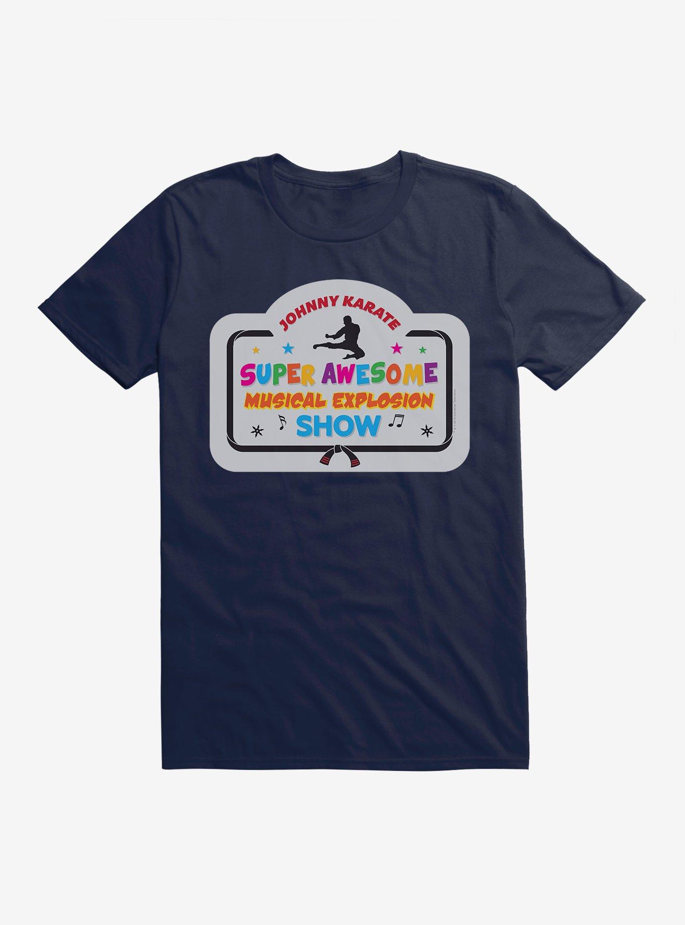 Parks And Recreation Johnny Karate Show Banner T-Shirt, MIDNIGHT NAVY, hi-res