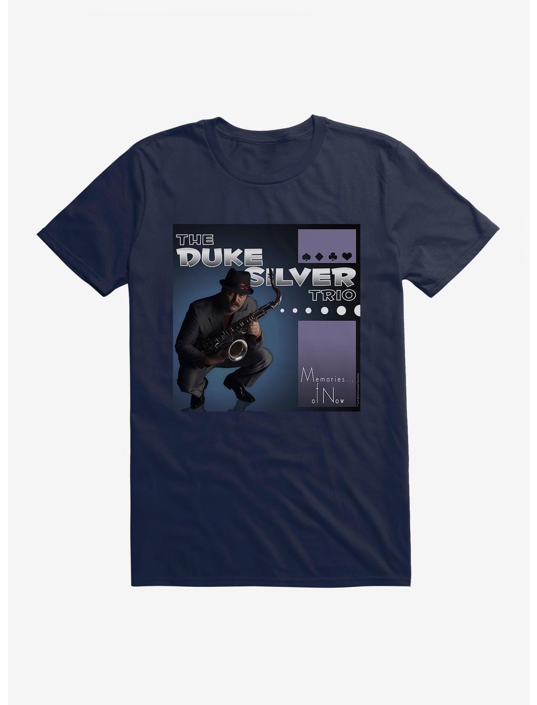 Parks And Recreation The Duke Silver Trio CD T-Shirt, MIDNIGHT NAVY, hi-res