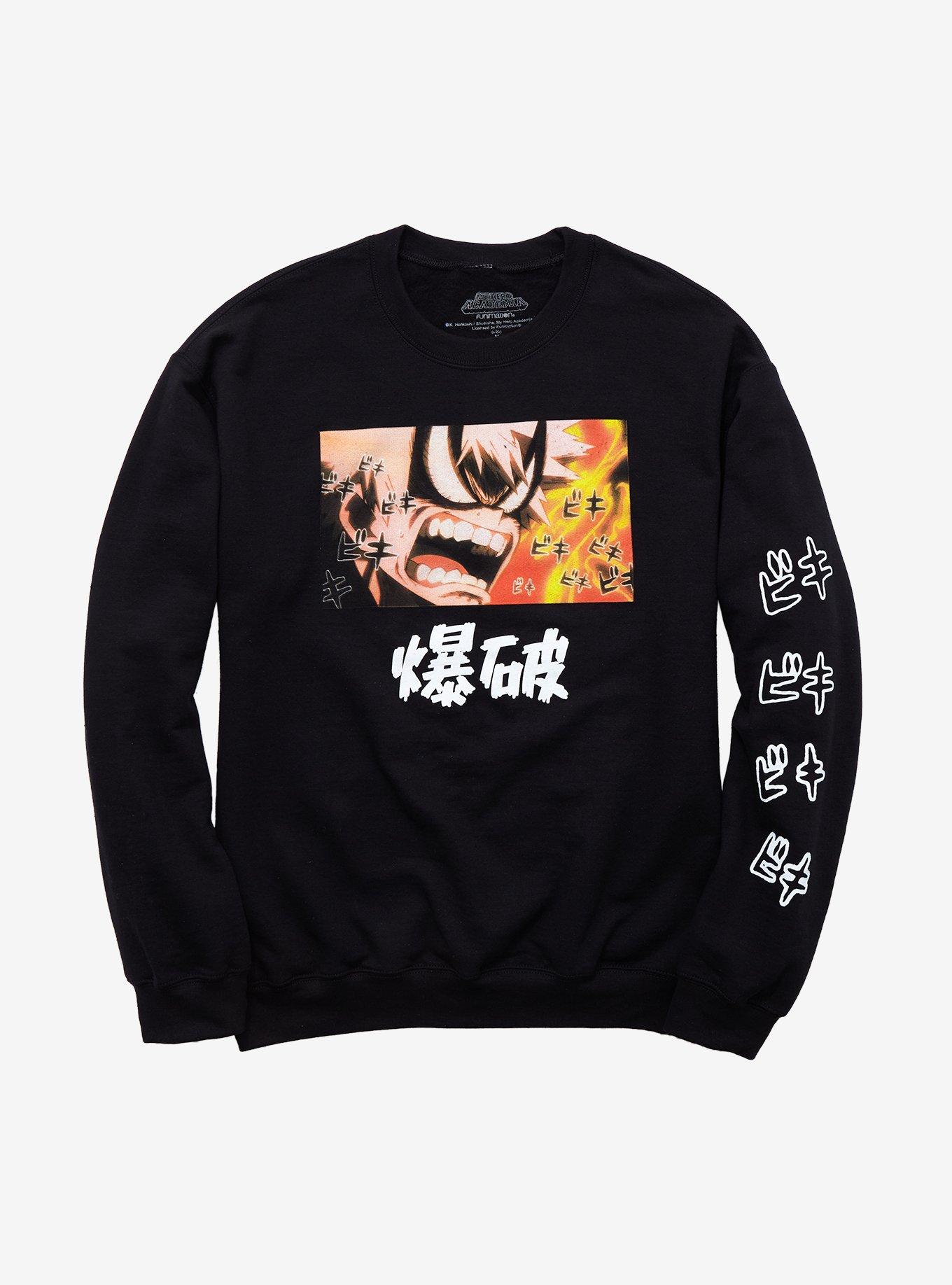My Hero Academia Bakugo Explosion Sweatshirt, BLACK, hi-res