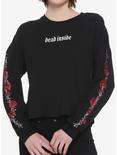Dead Inside Roses & Thorns Girls Long-Sleeve T-Shirt, BLACK, hi-res