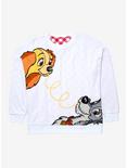 Disney Lady and the Tramp Reversible Women's Crewneck - BoxLunch Exclusive, PLAID, hi-res