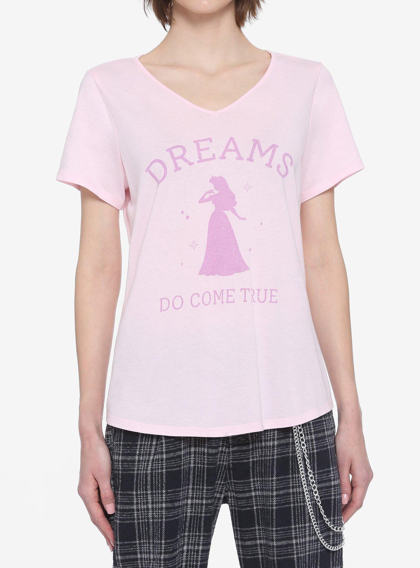 Disney Sleeping Beauty Dreams Do Come True Strappy Back Girls T-Shirt, PINK, hi-res