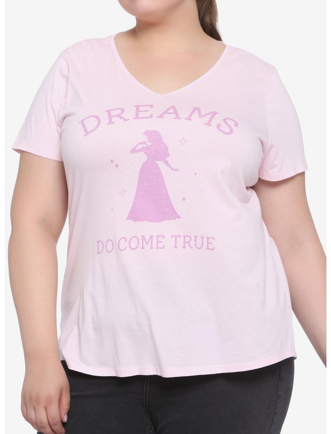 Disney Sleeping Beauty Dreams Do Come True Strappy Back Girls T-Shirt Plus Size, PINK, hi-res
