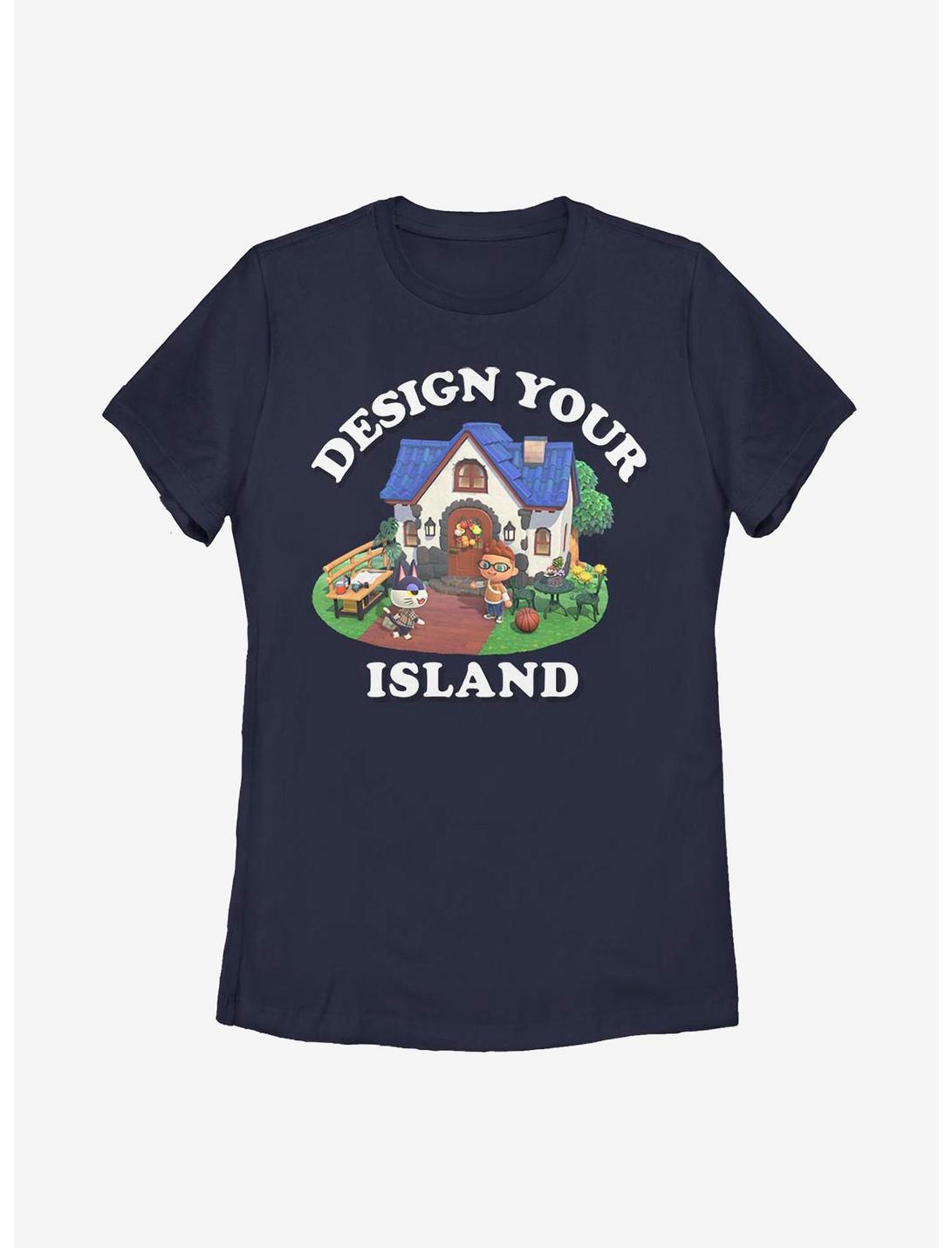 Animal Crossing: New Horizons Design Your Island Womens T-Shirt, NAVY, hi-res