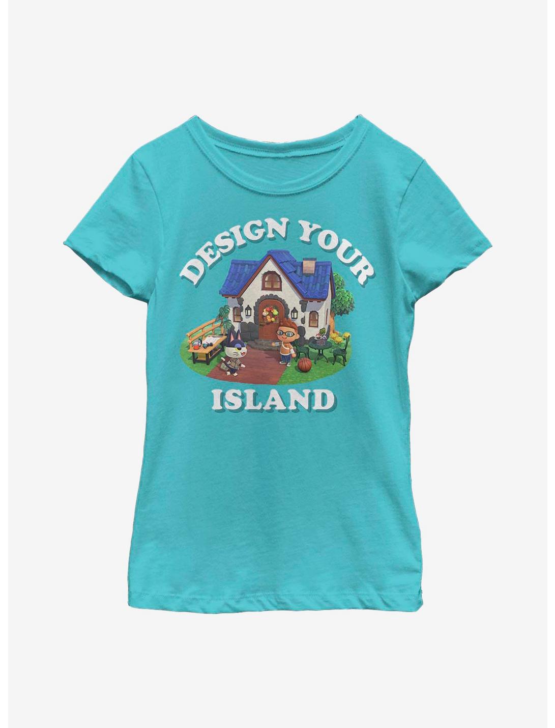 Animal Crossing: New Horizons Design Your Island Youth Girls T-Shirt, TAHI BLUE, hi-res