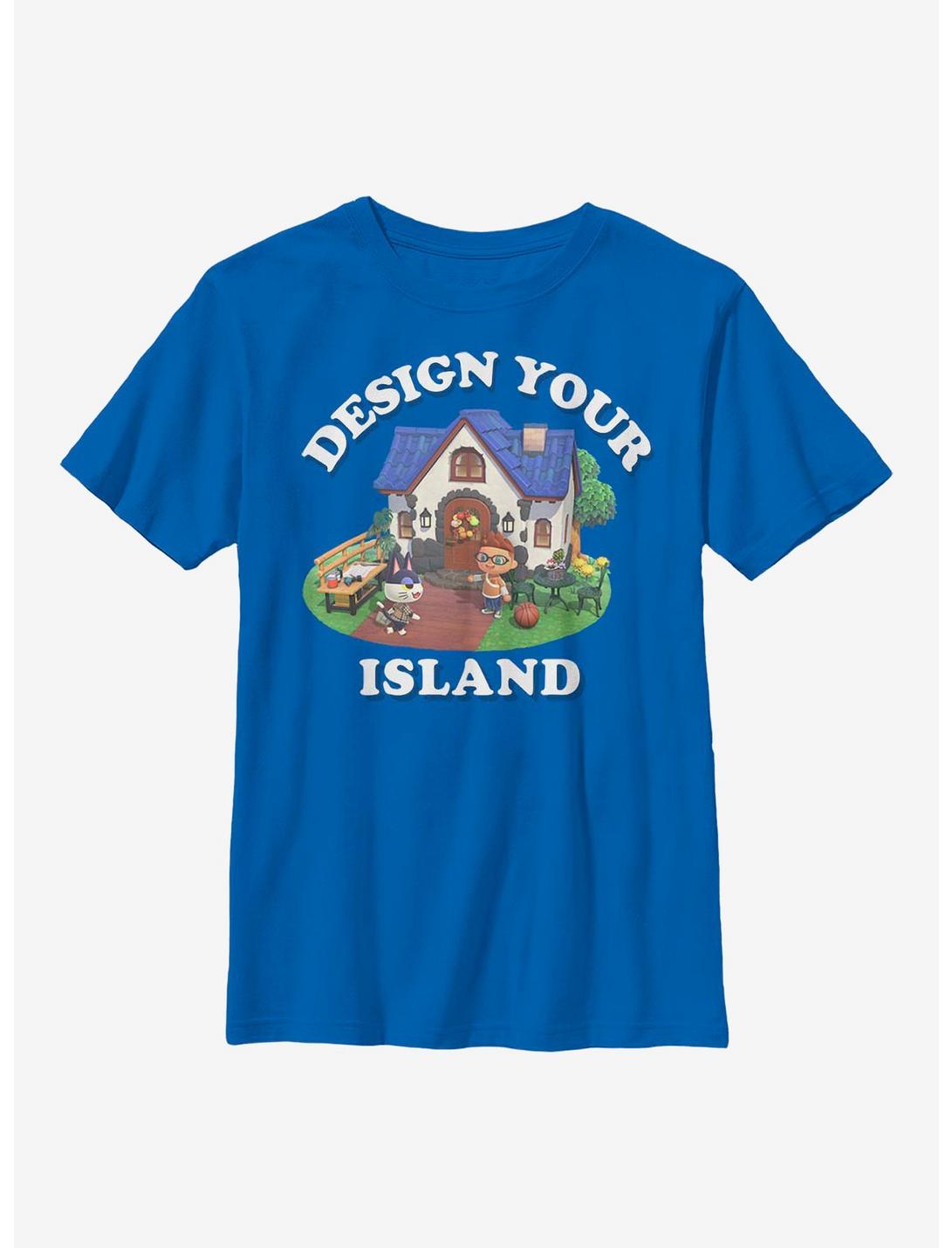 Animal Crossing: New Horizons Design Your Island Youth T-Shirt, ROYAL, hi-res
