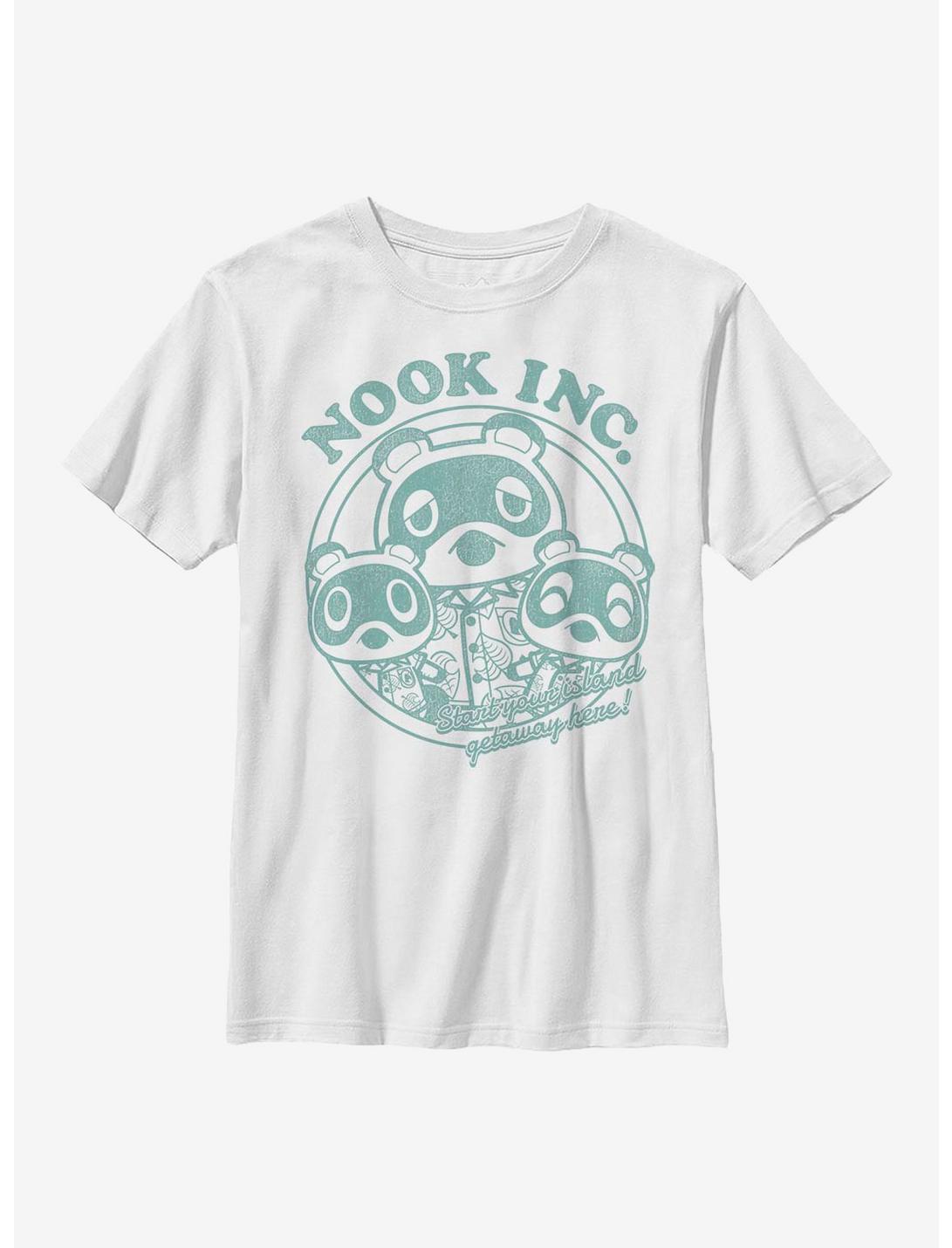 Animal Crossing: New Horizons Nook Inc. Getaway Youth T-Shirt, WHITE, hi-res