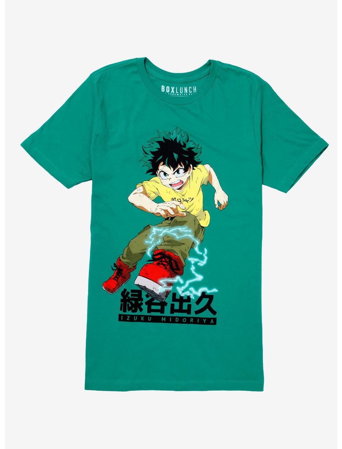 My Hero Academia Deku Kanji T-Shirt - BoxLunch Exclusive, EMERALD, hi-res