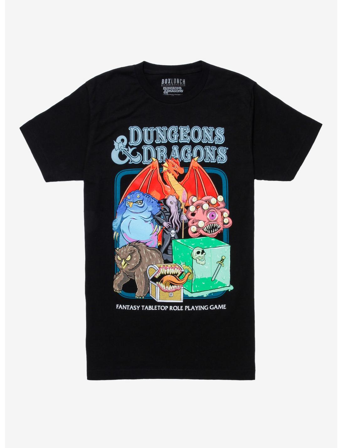 Dungeons & Dragons Creatures T-Shirt - BoxLunch Exclusive, BLACK, hi-res