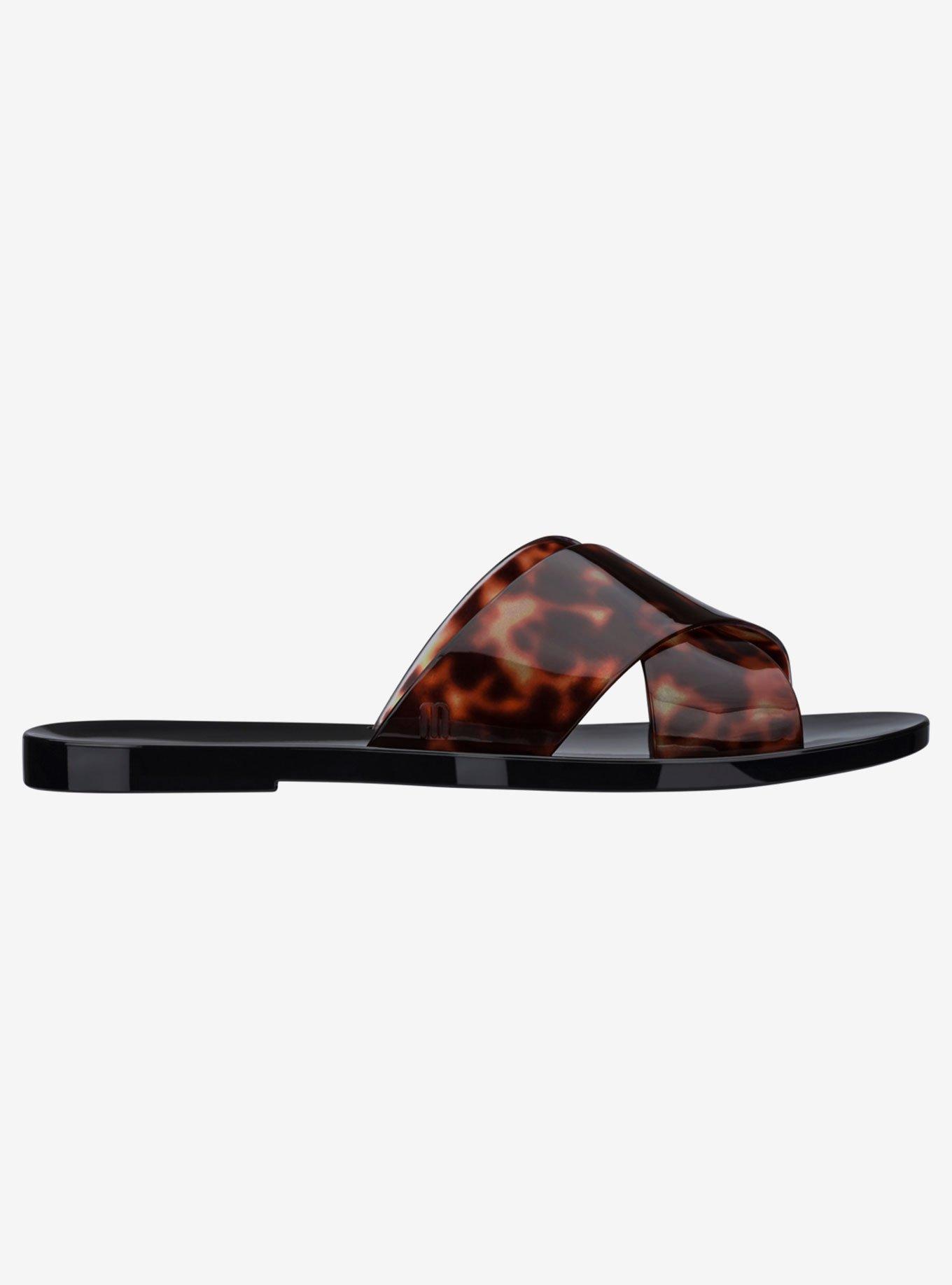 Melissa Essential Slide Black Tortoise, BLACK, hi-res