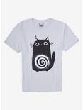 Spiral Tummy Cat T-Shirt By Guild Of Calamity, BLACK, hi-res
