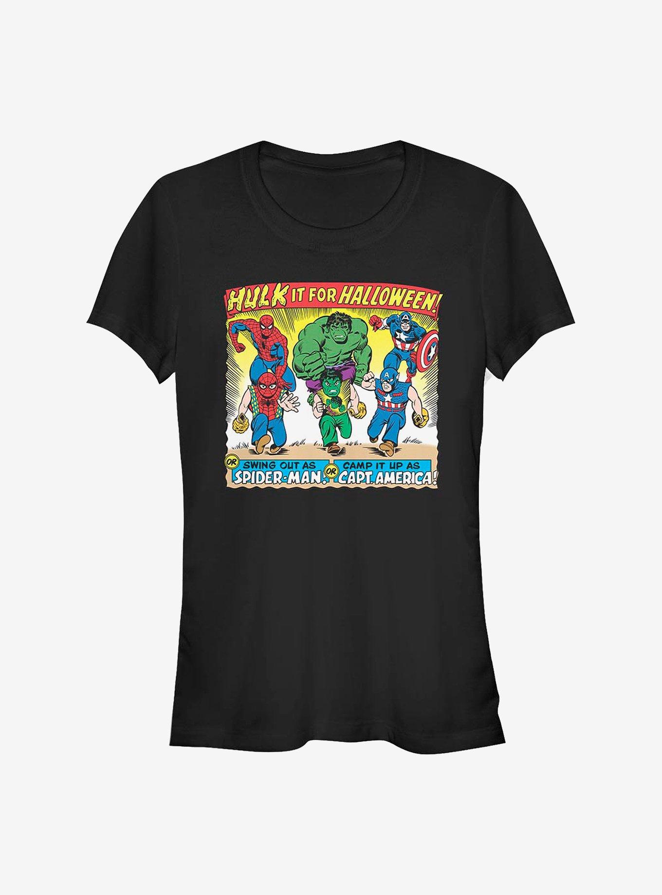 Marvel Avengers Halloween Kids Girls T-Shirt, BLACK, hi-res