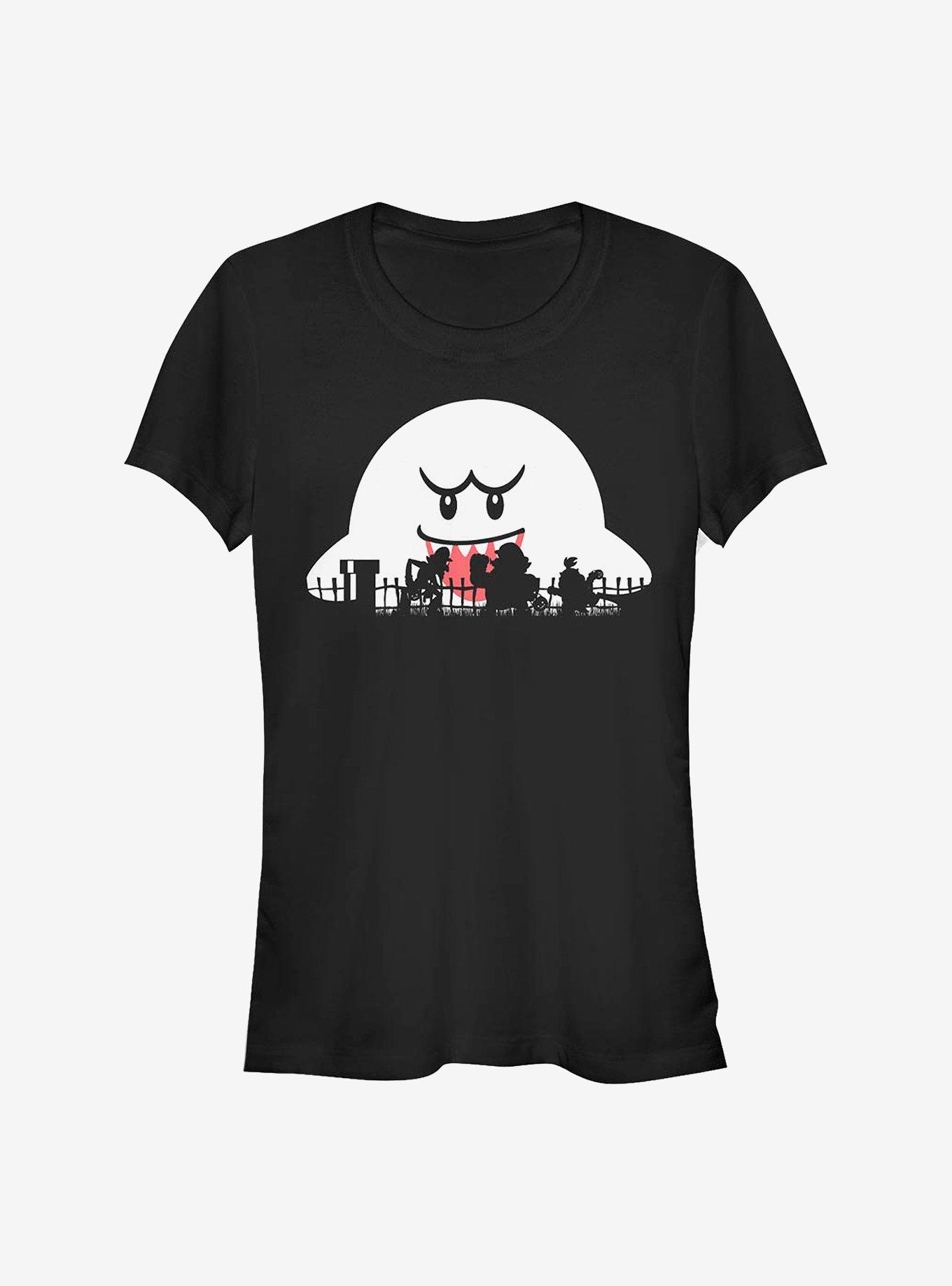 Nintendo Mario Halloween Silhouttes Girls T-Shirt